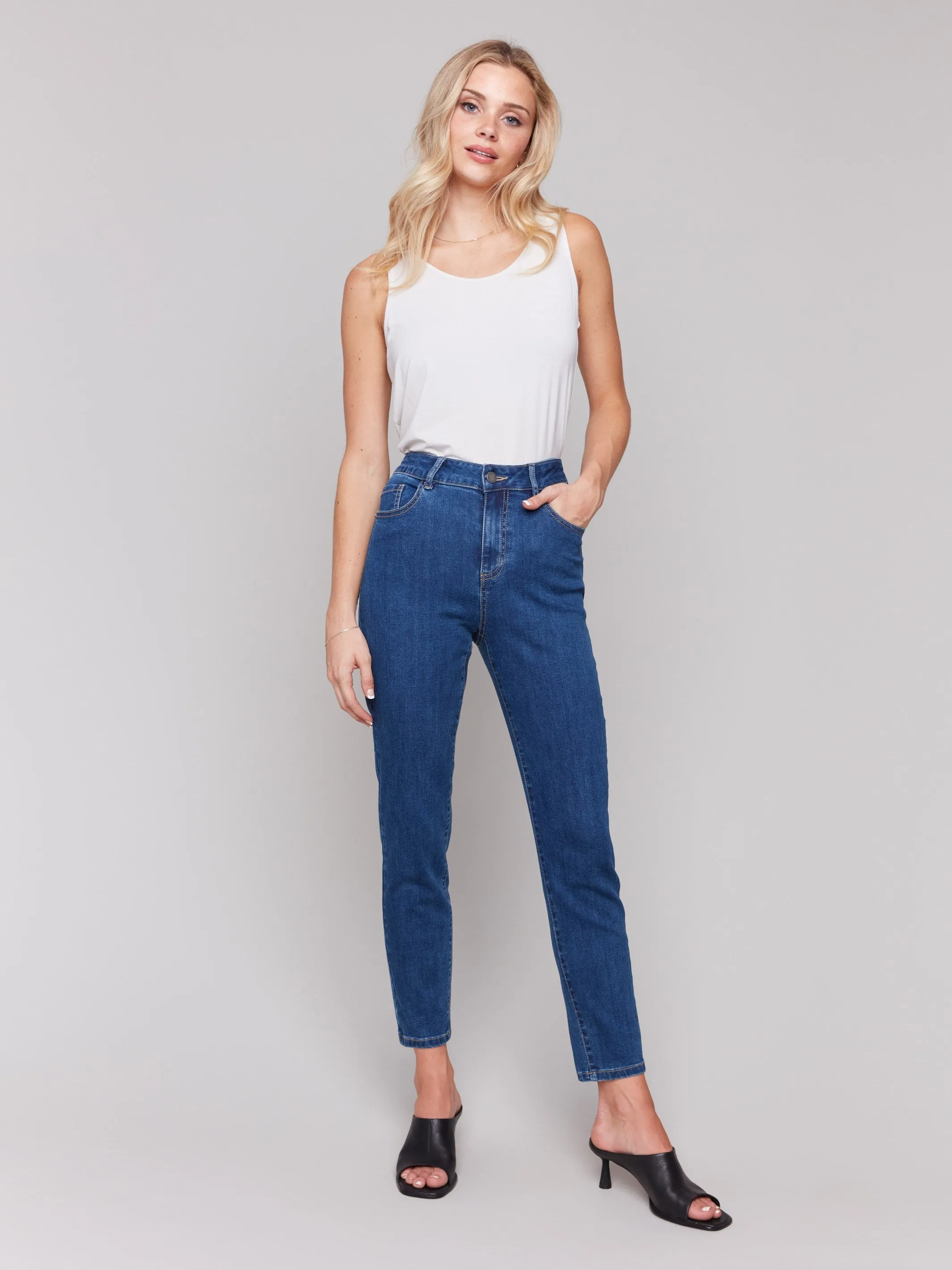 Claudia Slim Leg Jeans - Indigo sold by Charlie B