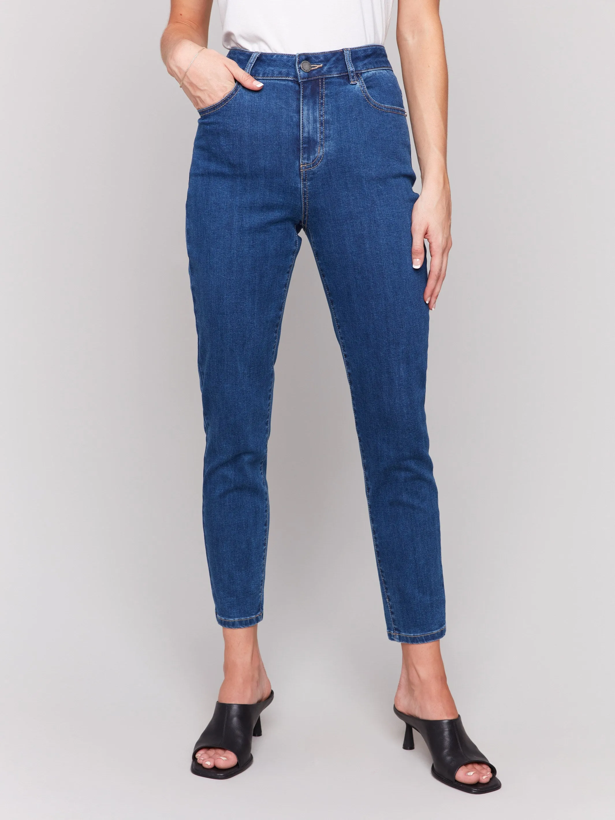 Claudia Slim Leg Jeans - Indigo sold by Charlie B product image thumbnail 2
