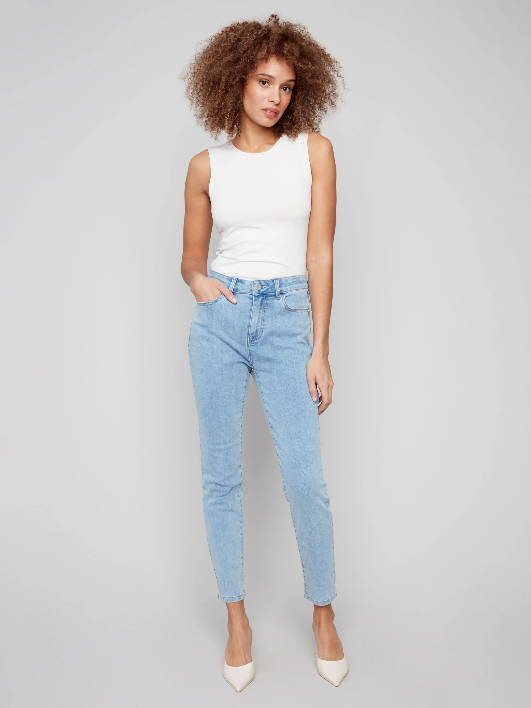 Claudia Slim Leg Jeans - Light Blue sold by Charlie B