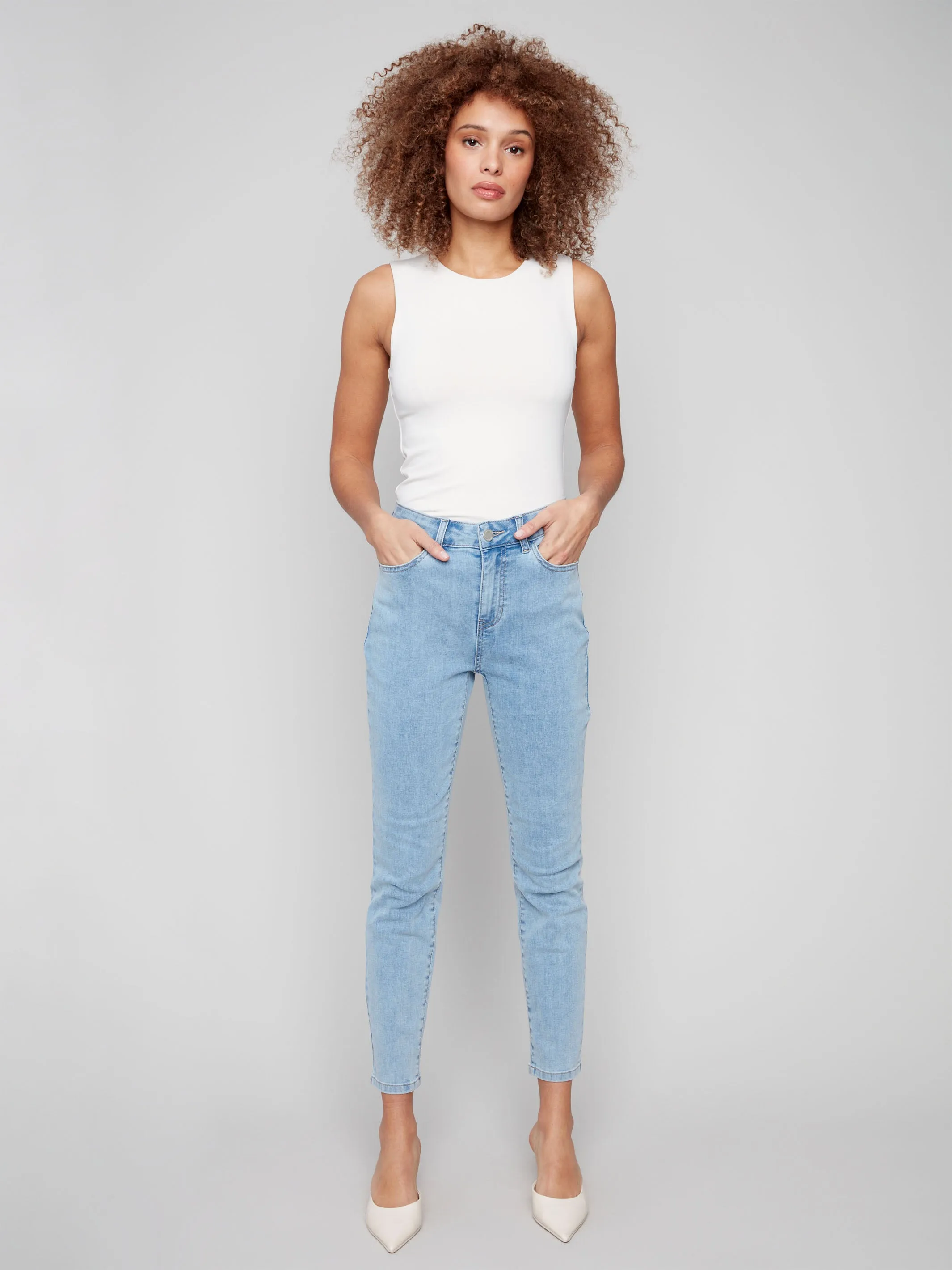Claudia Slim Leg Jeans - Light Blue sold by Charlie B product image thumbnail 4