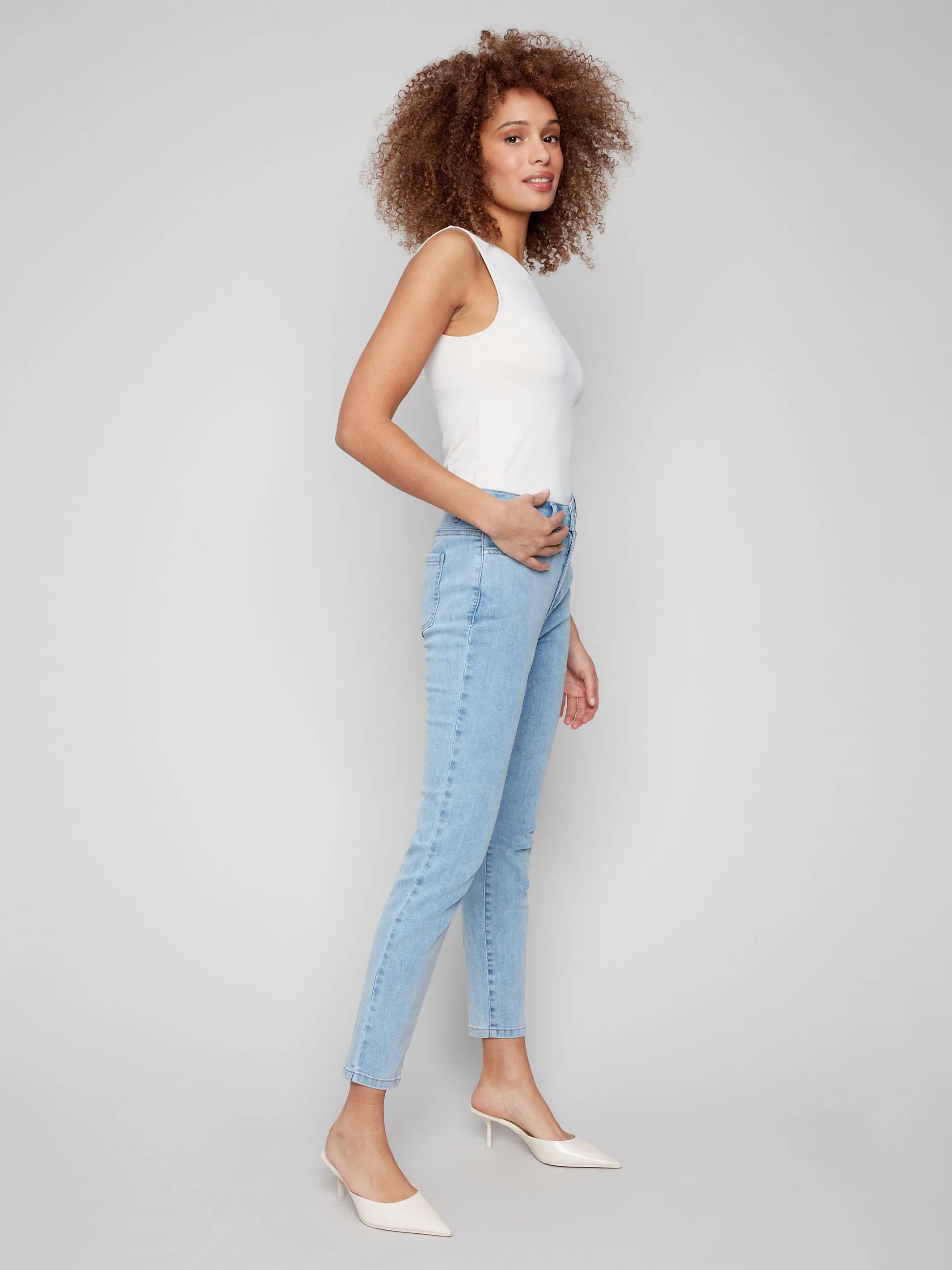 Claudia Slim Leg Jeans - Light Blue sold by Charlie B product image thumbnail 3