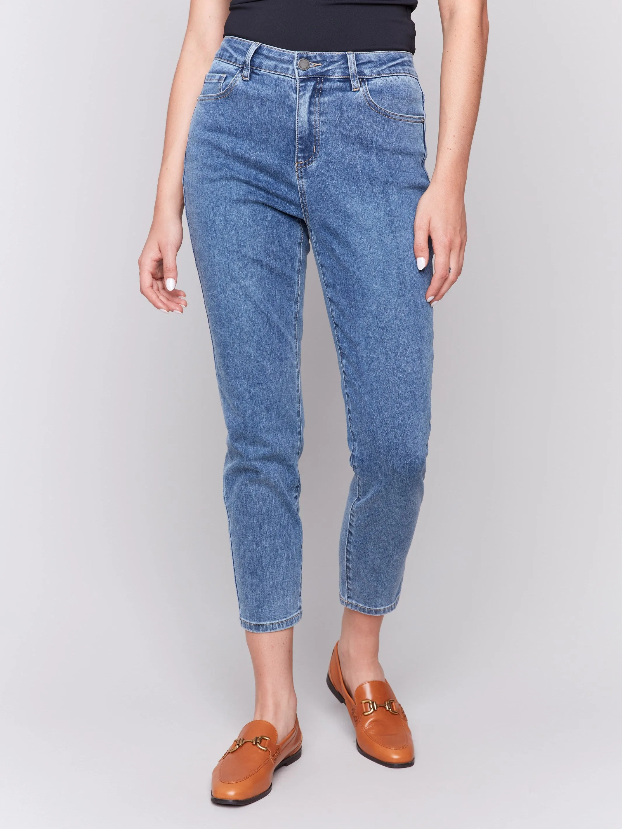 Claudia Slim Leg Jeans - Medium Blue sold by Charlie B product image thumbnail 5