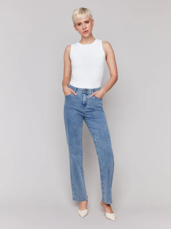 Charlotte Straight Leg Jeans - Light Blue sold by Charlie B