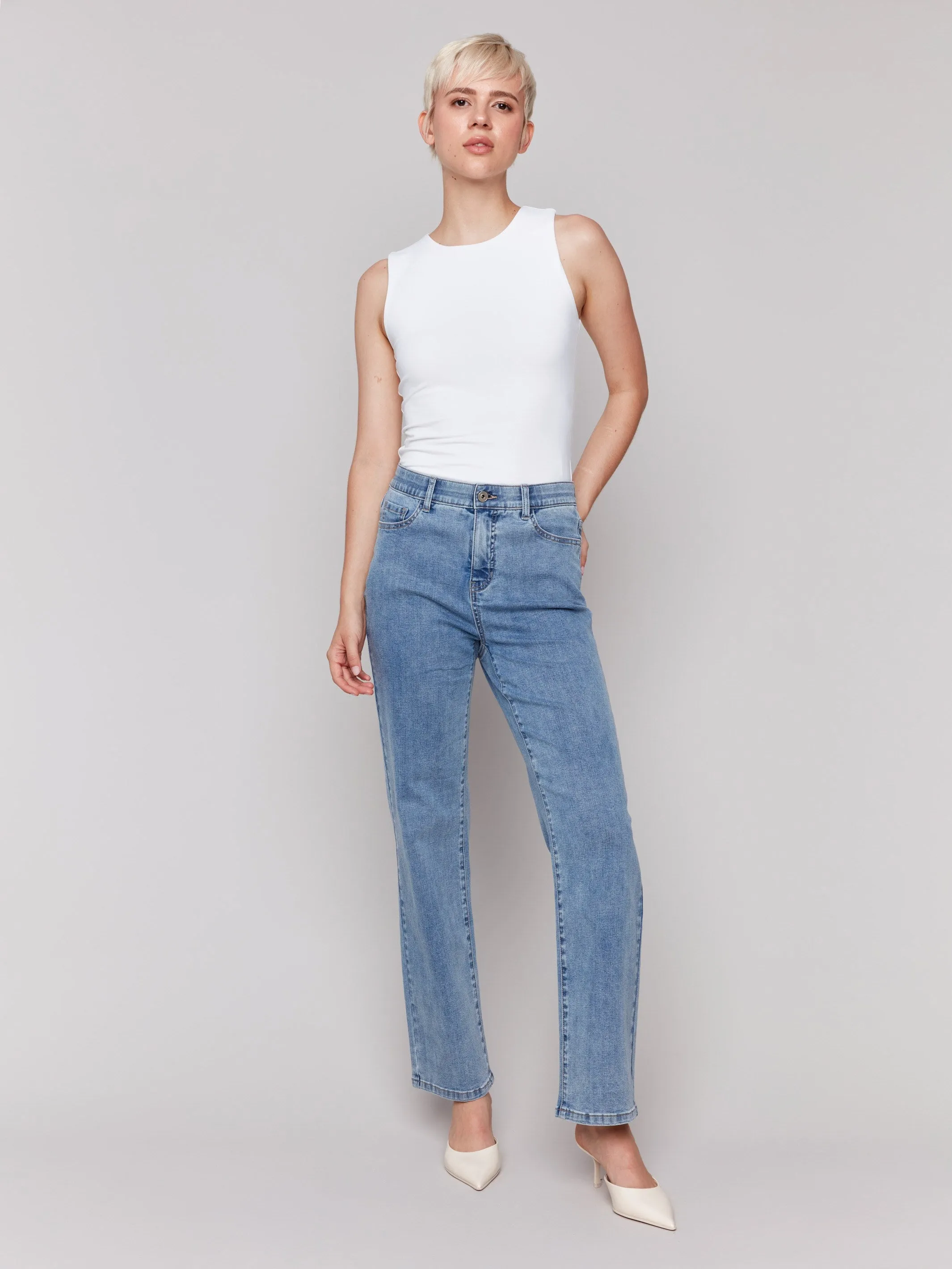 Charlotte Straight Leg Jeans - Light Blue sold by Charlie B product image thumbnail 5