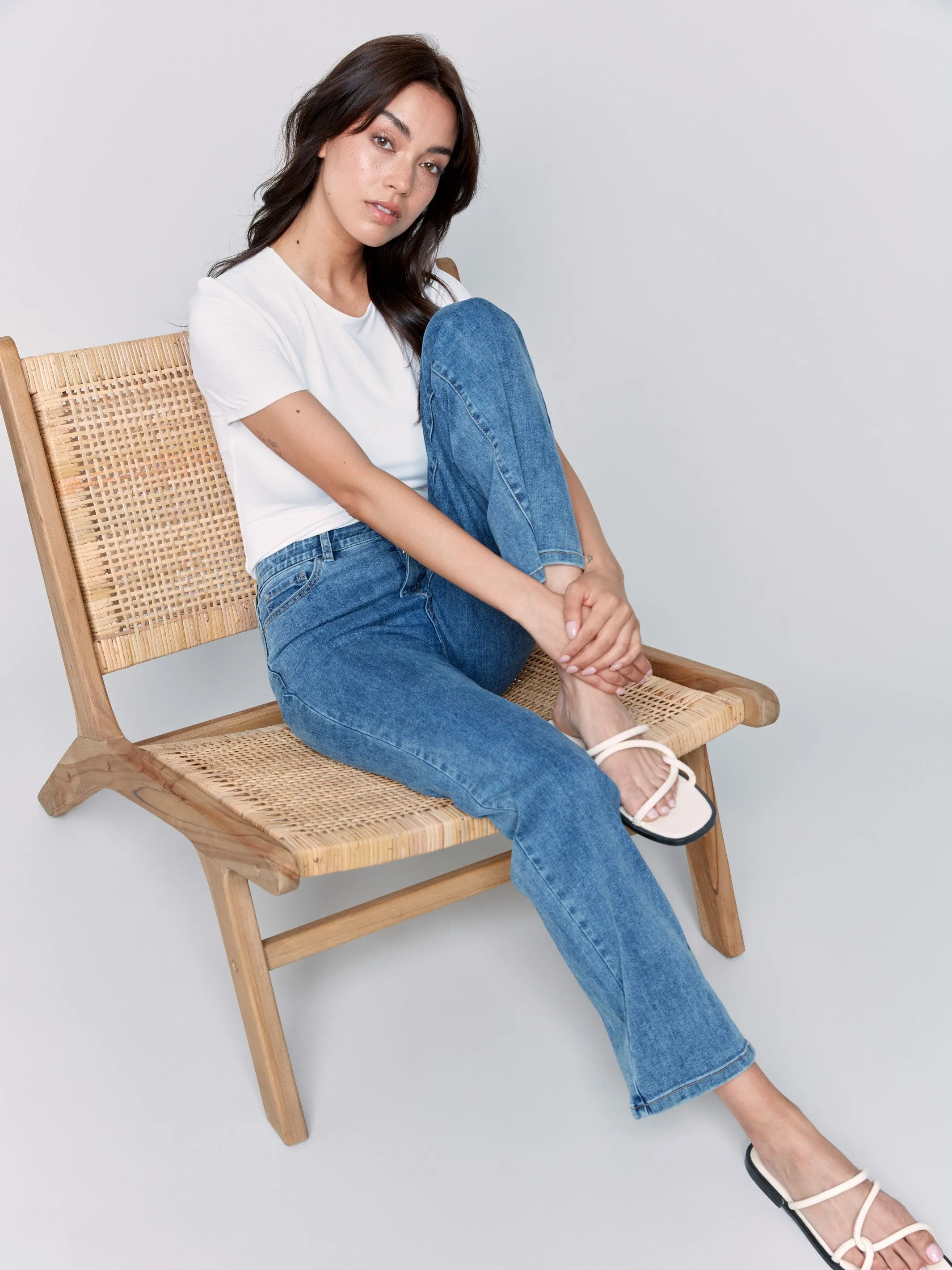 Charlotte Straight Leg Jeans - Medium Blue sold by Charlie B product image thumbnail 4