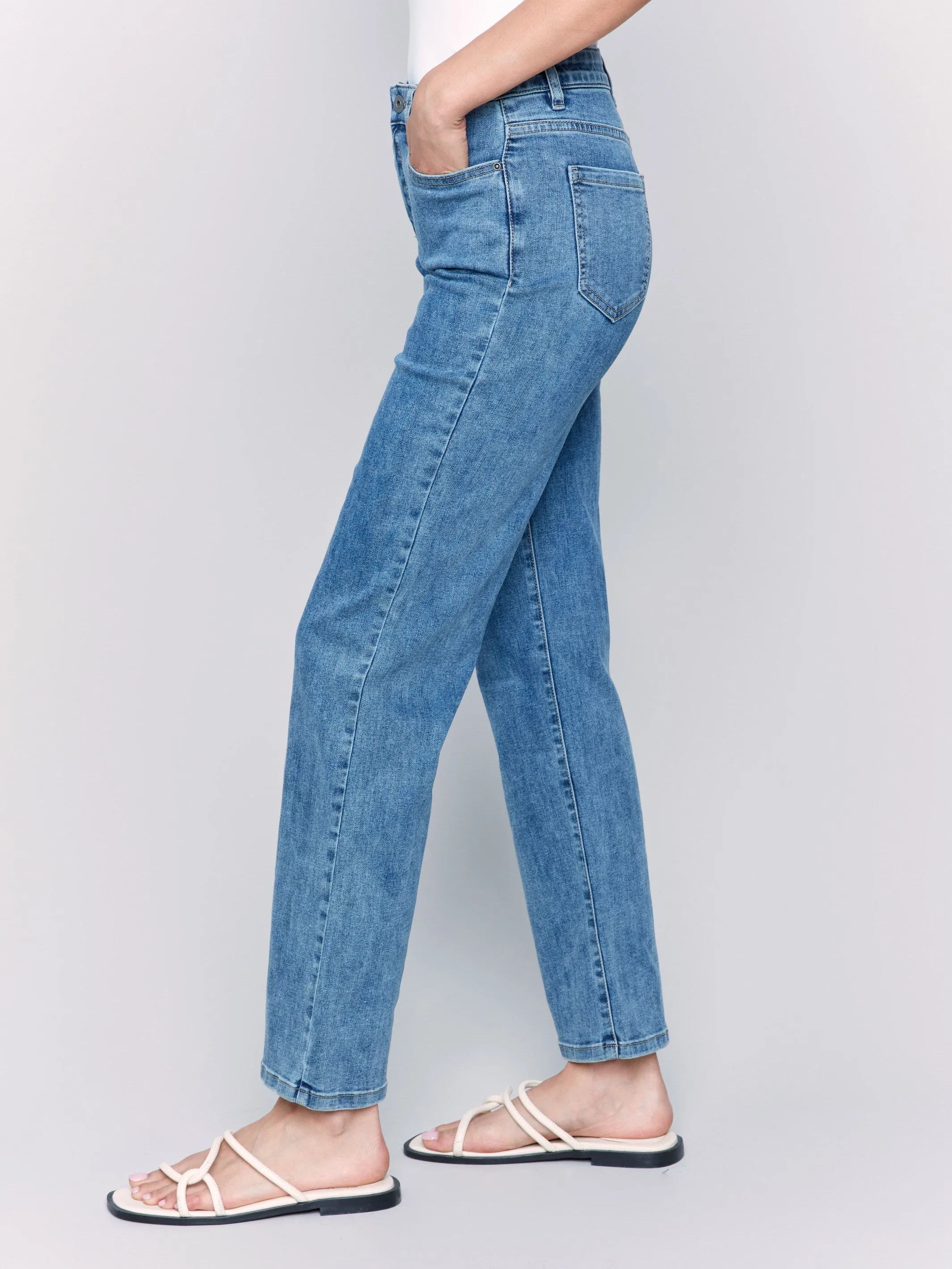 Charlotte Straight Leg Jeans - Medium Blue sold by Charlie B product image thumbnail 3