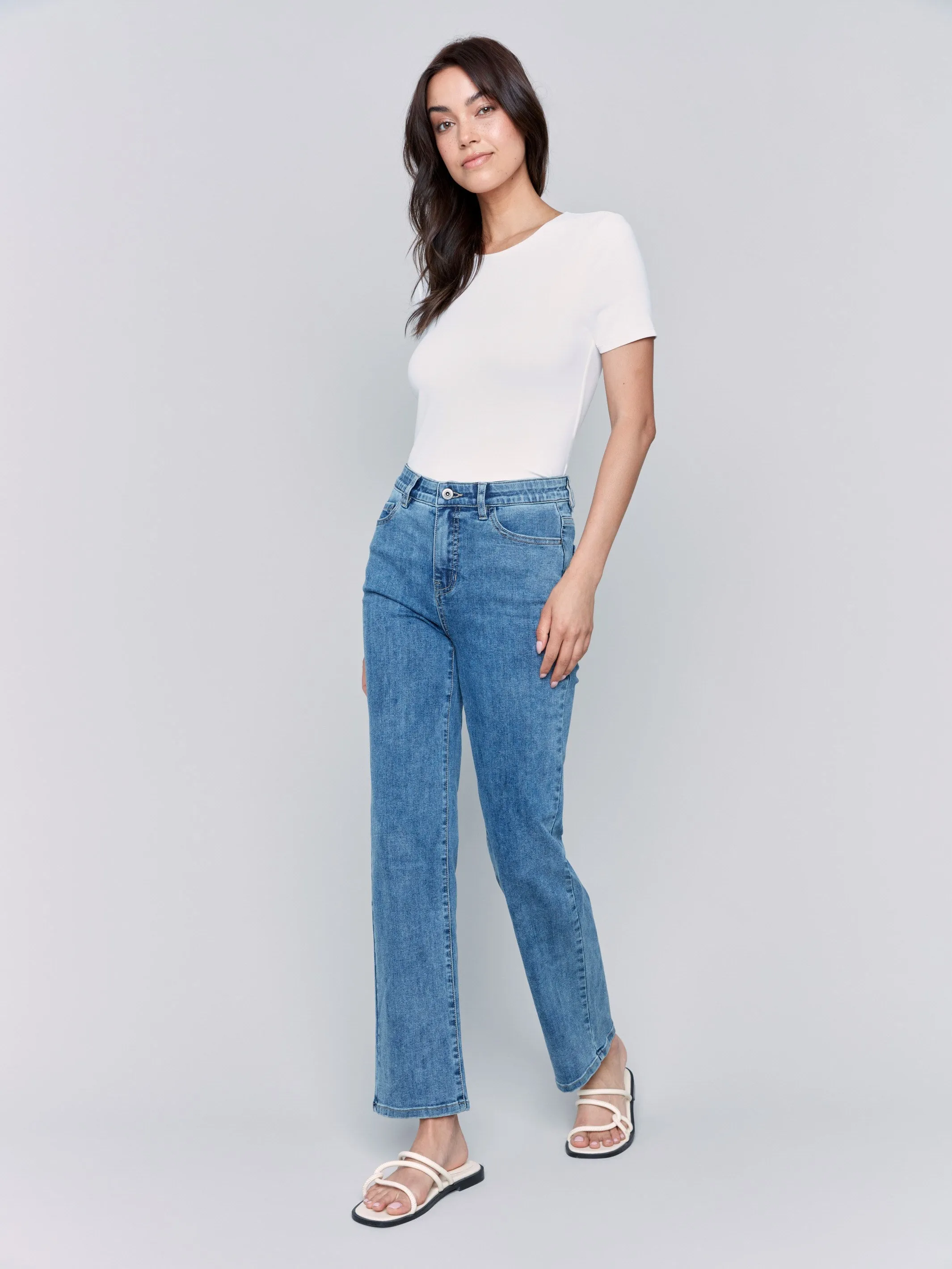 Charlotte Straight Leg Jeans - Medium Blue sold by Charlie B product image thumbnail 5