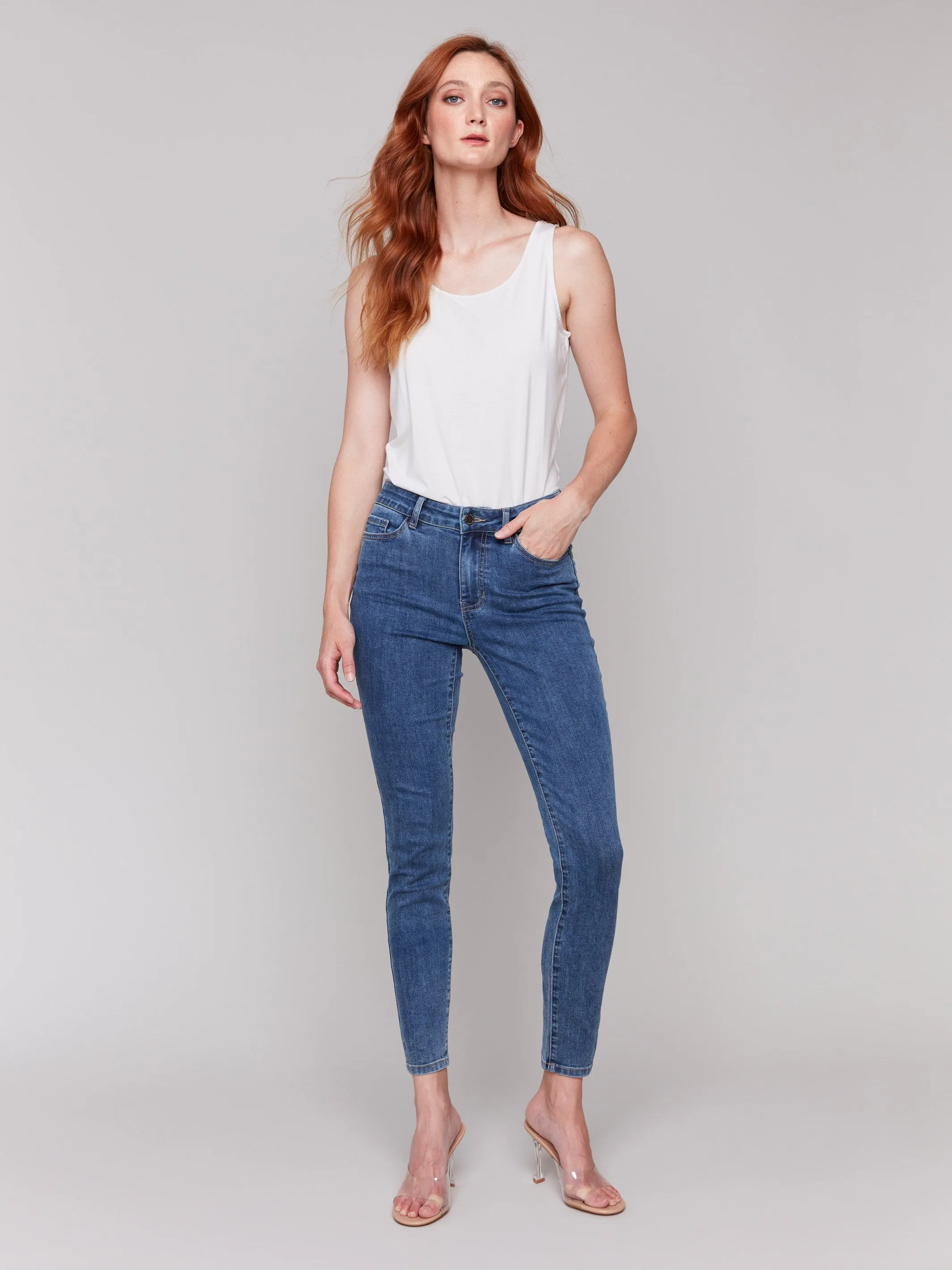 Carine Skinny Jeans - Medium Blue sold by Charlie B