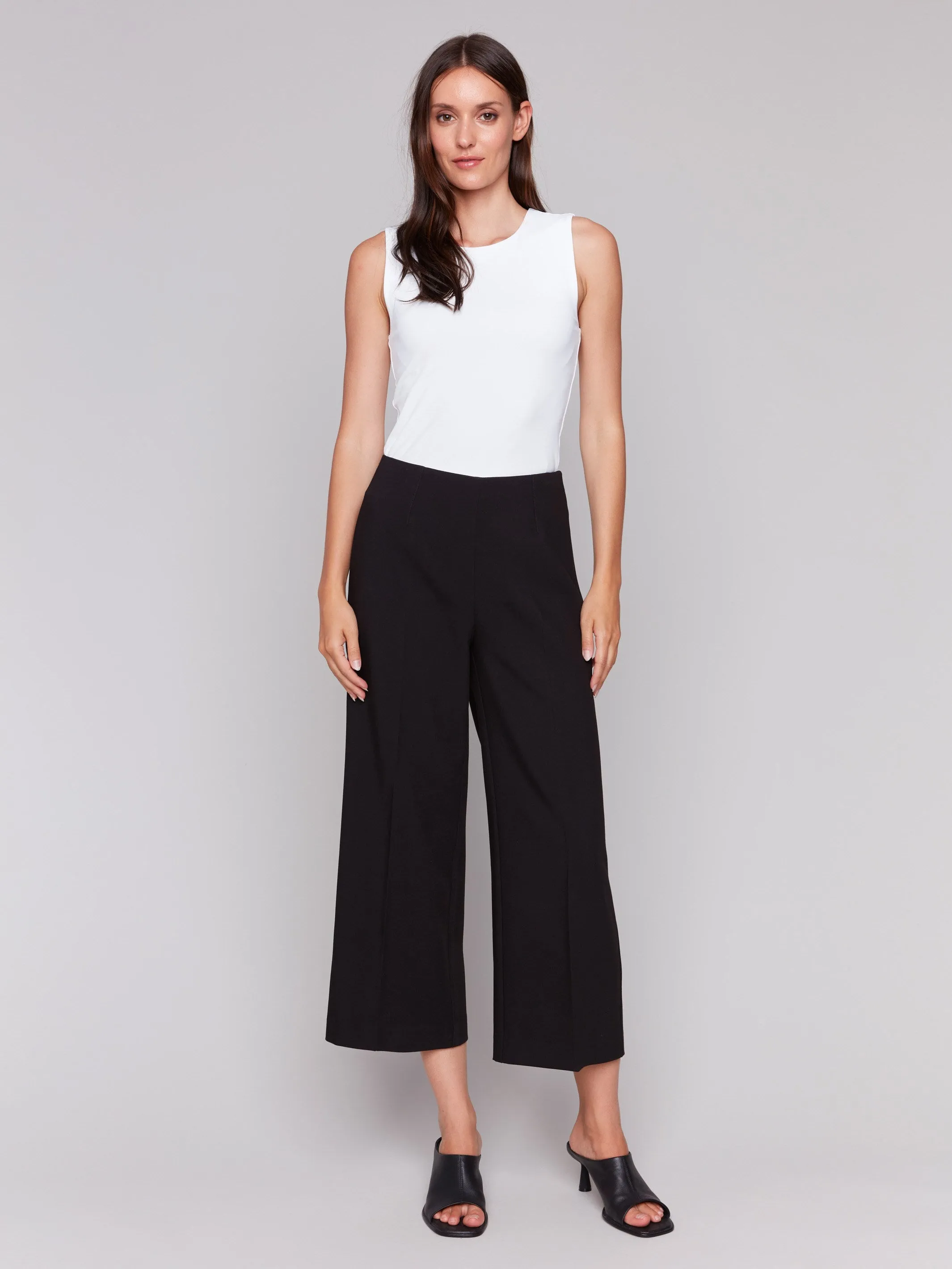 Cropped Wide Leg Pants - Black sold by Charlie B