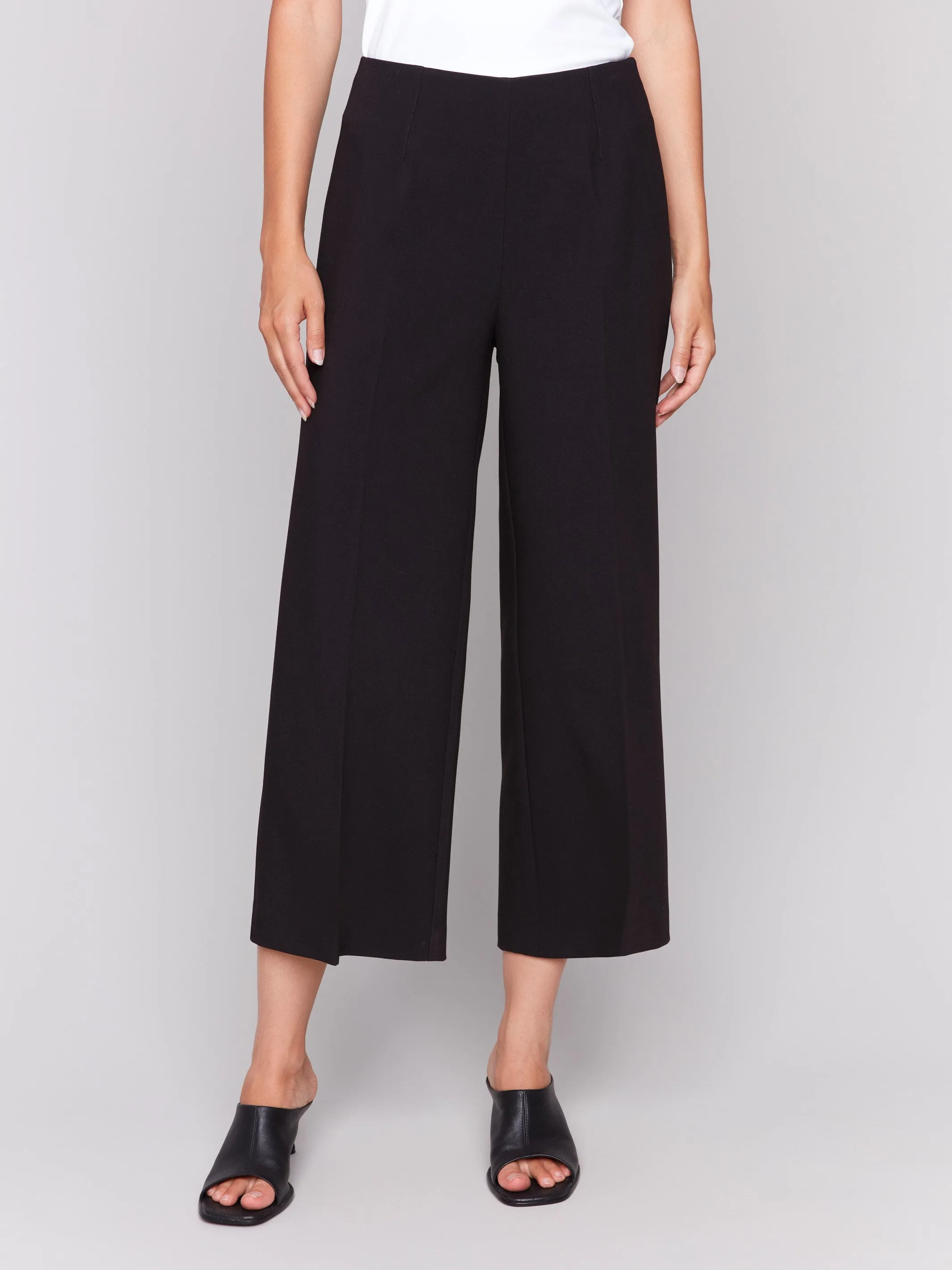 Cropped Wide Leg Pants - Black sold by Charlie B product image thumbnail 2