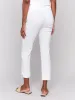 Capri Pants With Hem Slit - White sold by Charlie B