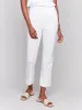 Capri Pants With Hem Slit - White sold by Charlie B