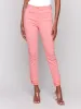 Frayed Hem Twill Pants - Watermelon sold by Charlie B