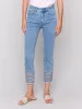Embroidered Hem Jeans - Light Blue sold by Charlie B