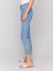 Embroidered Hem Jeans - Light Blue sold by Charlie B