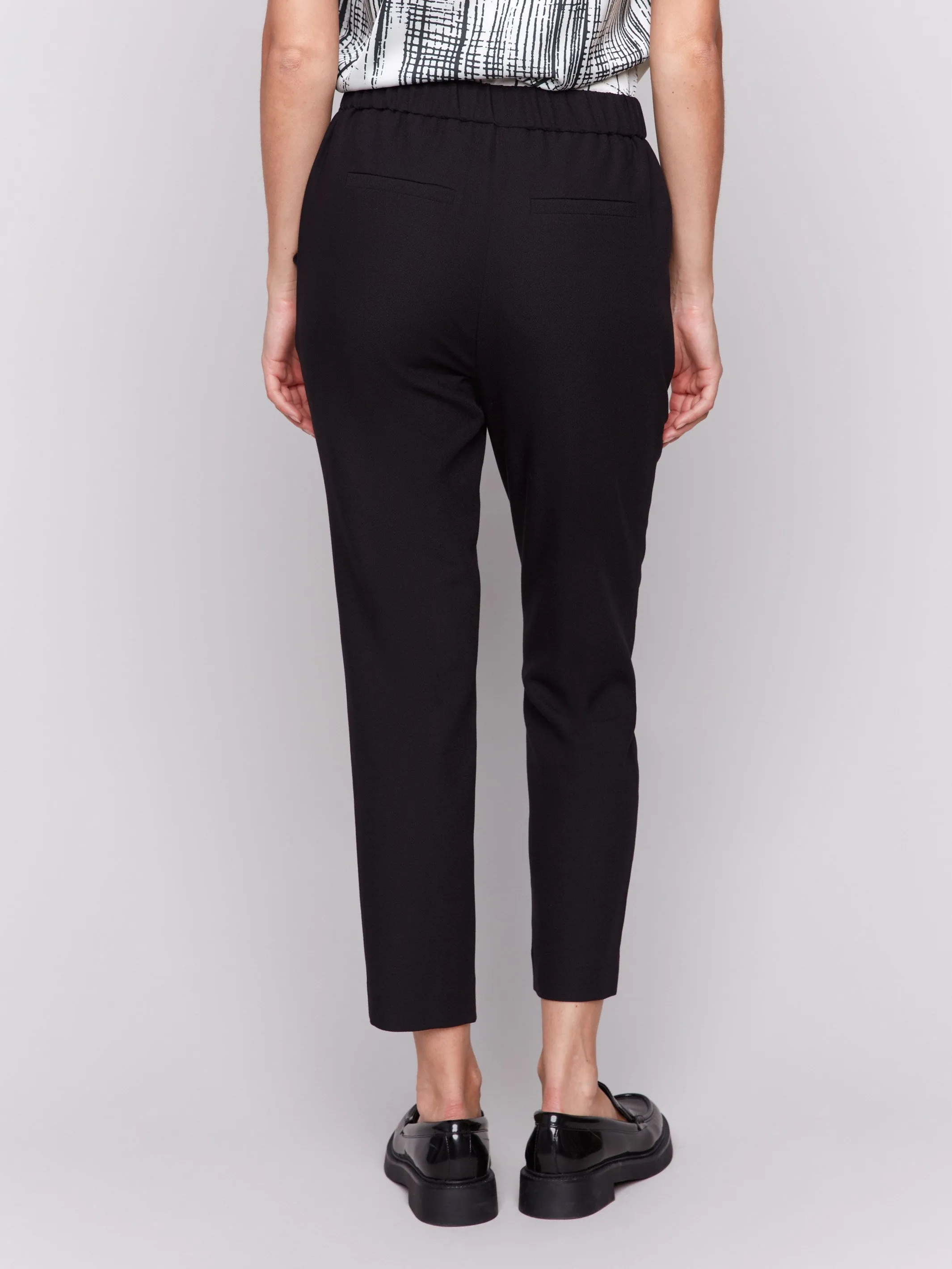 Crepe Pull-On Cropped Pants - Black sold by Charlie B product image thumbnail 4