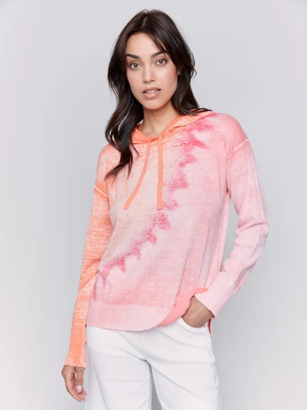 Reverse Print Hoodie Sweater - Papaya sold by Charlie B