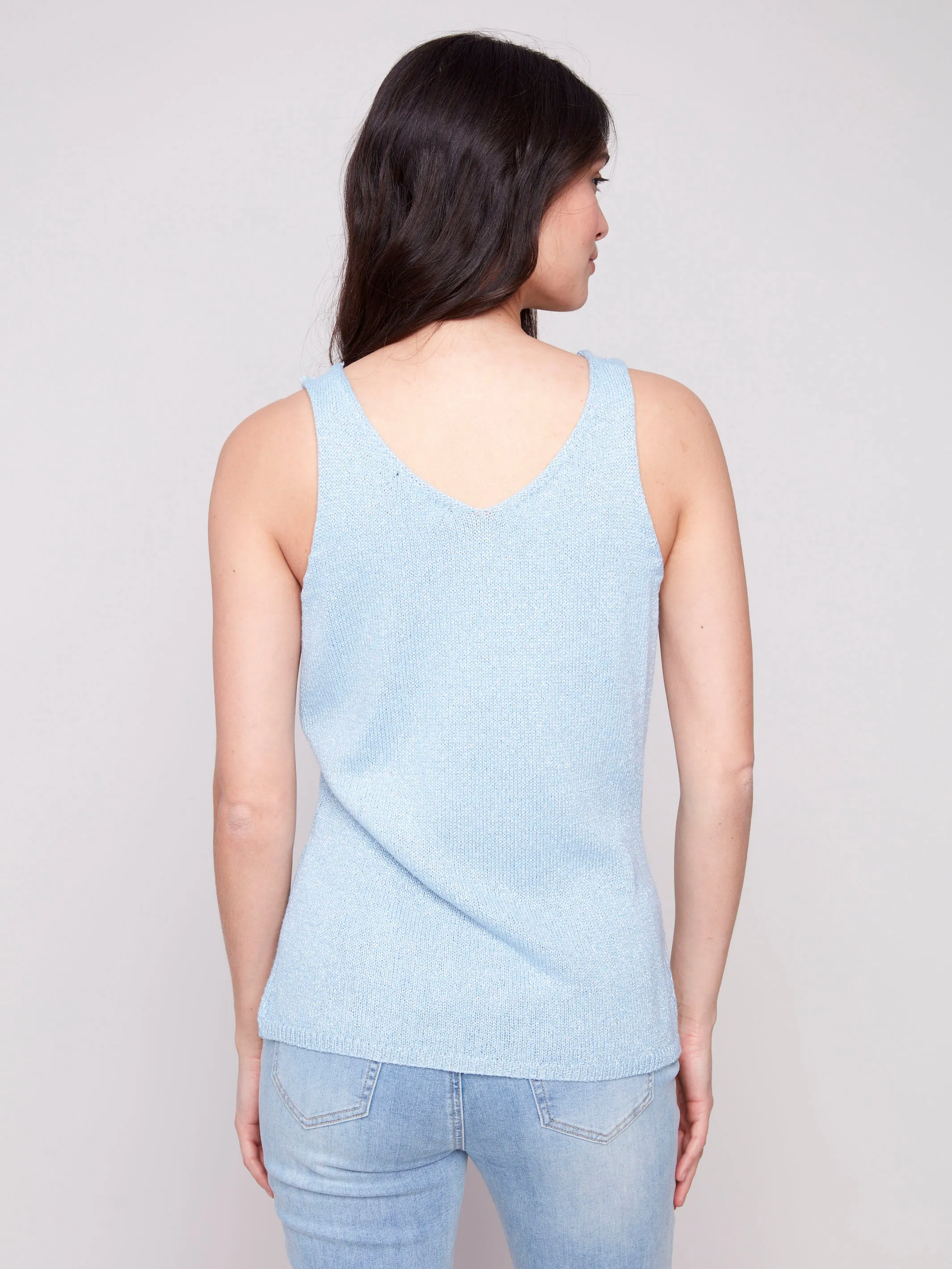 Metallic Lurex Knit Cami - Bluebell sold by Charlie B product image thumbnail 4