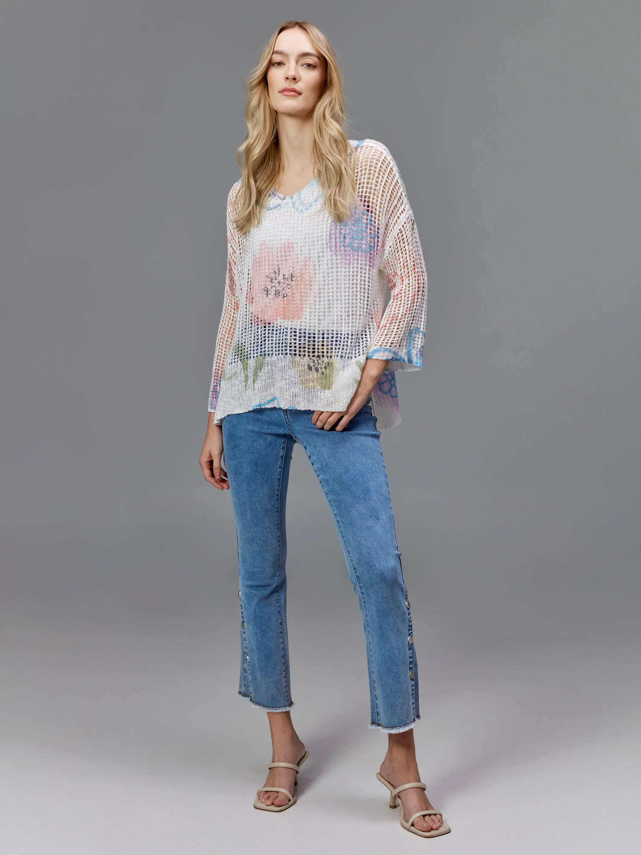 Bootcut Jeans with Side Snap Detail - Light Blue sold by Charlie B product image thumbnail 5