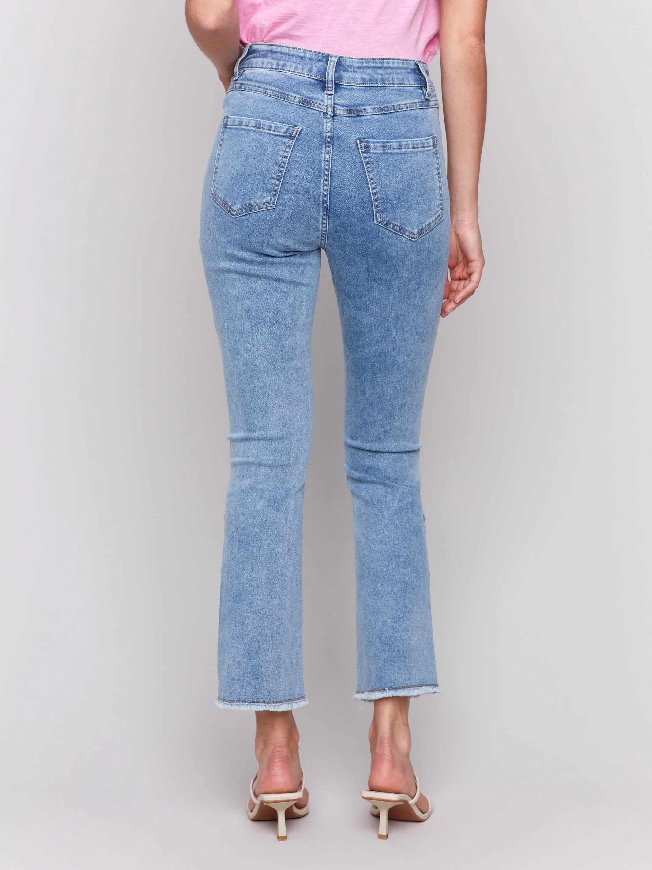 Bootcut Jeans with Side Snap Detail - Light Blue sold by Charlie B product image thumbnail 4