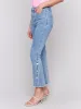 Bootcut Jeans with Side Snap Detail - Light Blue sold by Charlie B