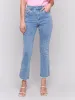 Bootcut Jeans with Side Snap Detail - Light Blue sold by Charlie B