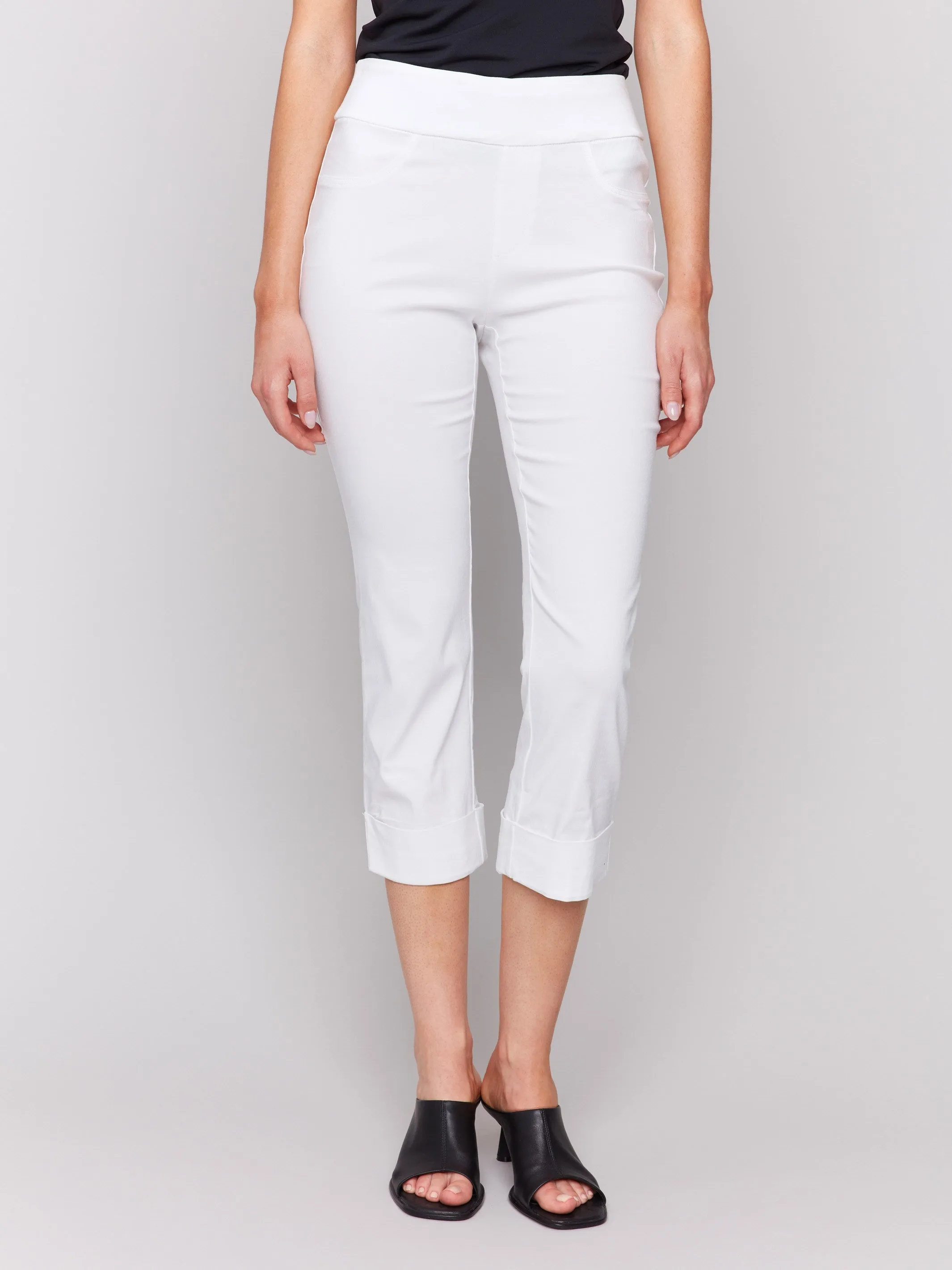 Stretch Pull-On Capri Pants - White sold by Charlie B product image thumbnail 2