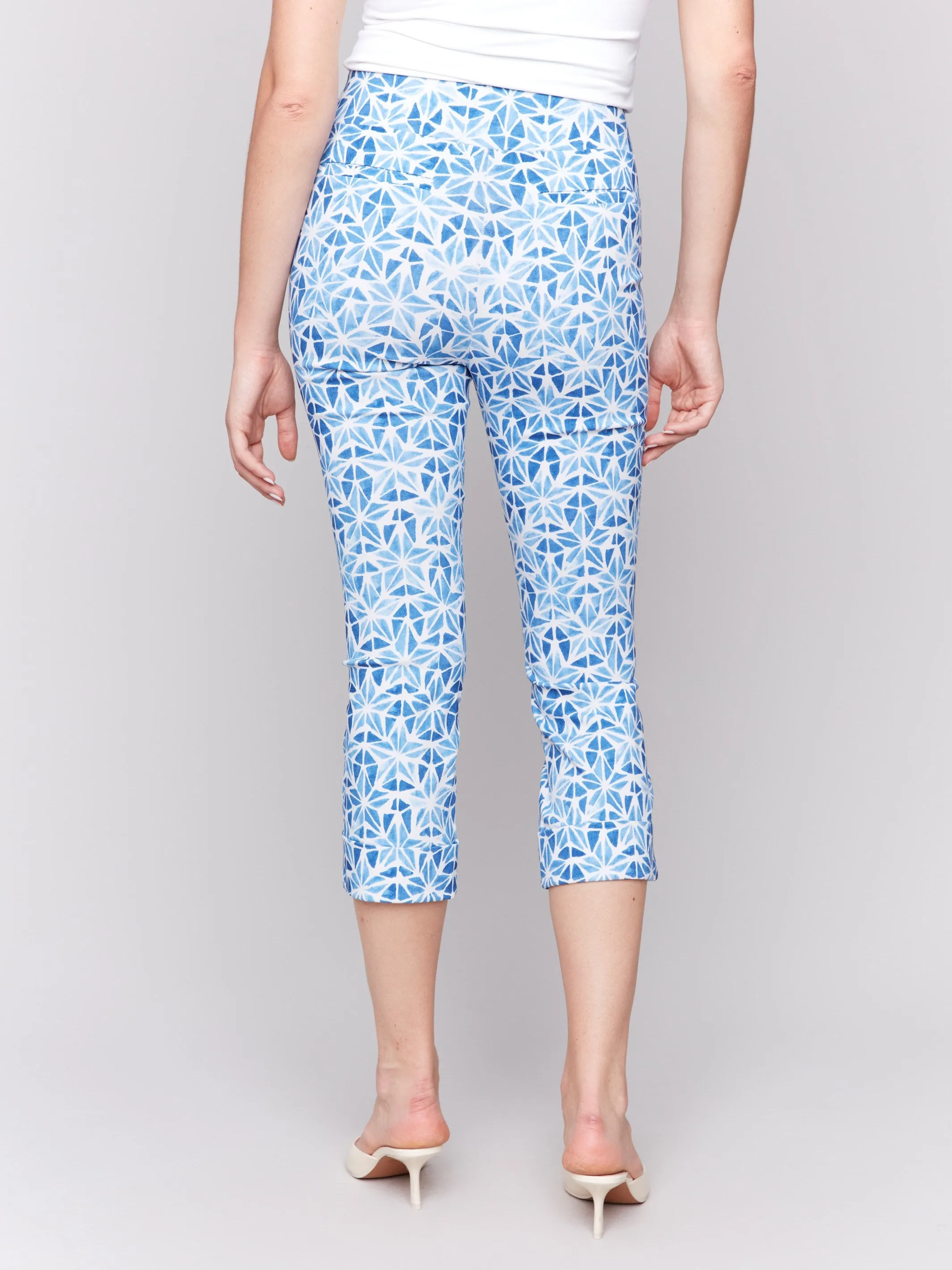 Printed Stretch Pull-On Capri Pants - Stars sold by Charlie B product image thumbnail 4