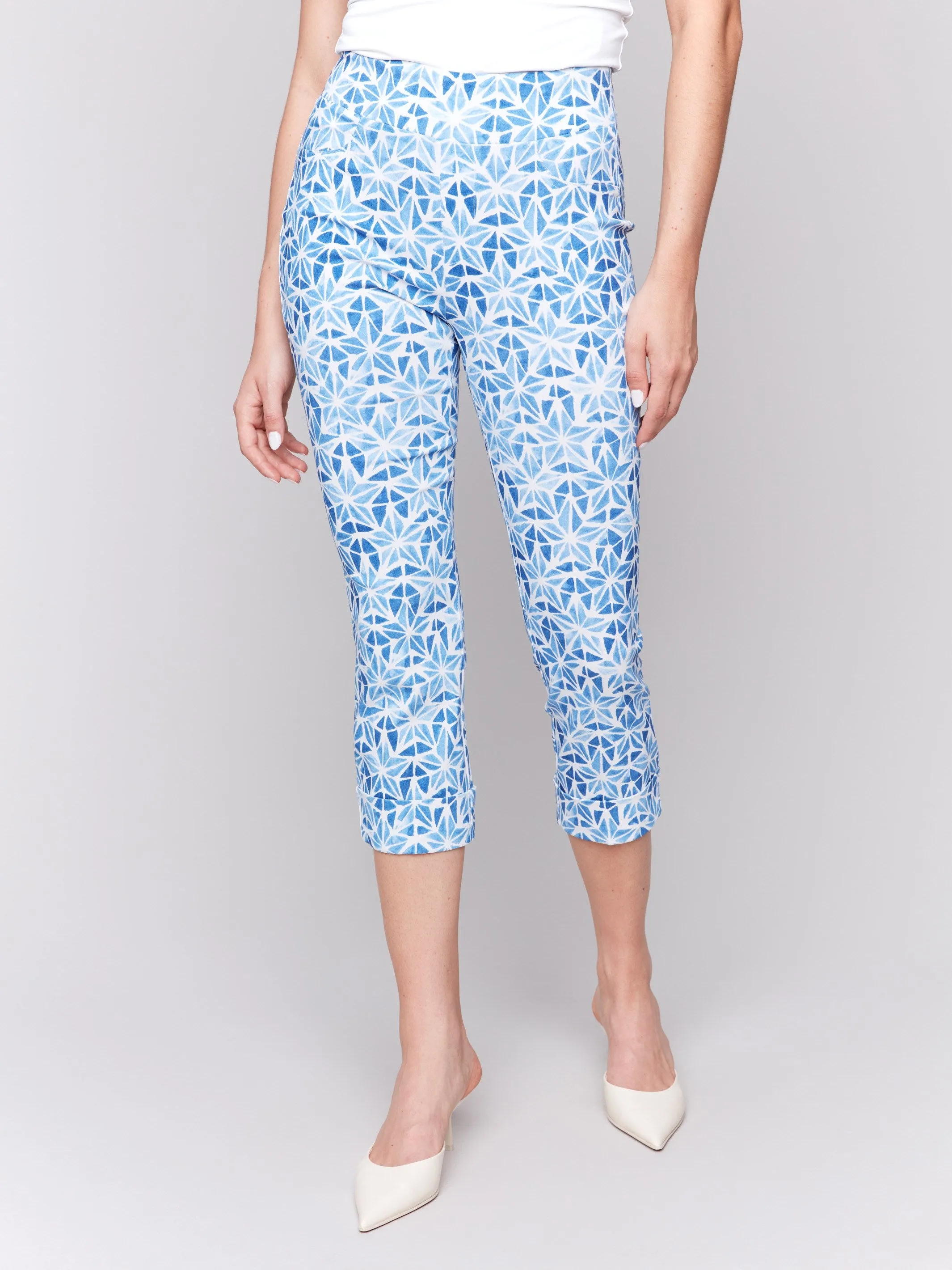 Printed Stretch Pull-On Capri Pants - Stars sold by Charlie B product image thumbnail 5