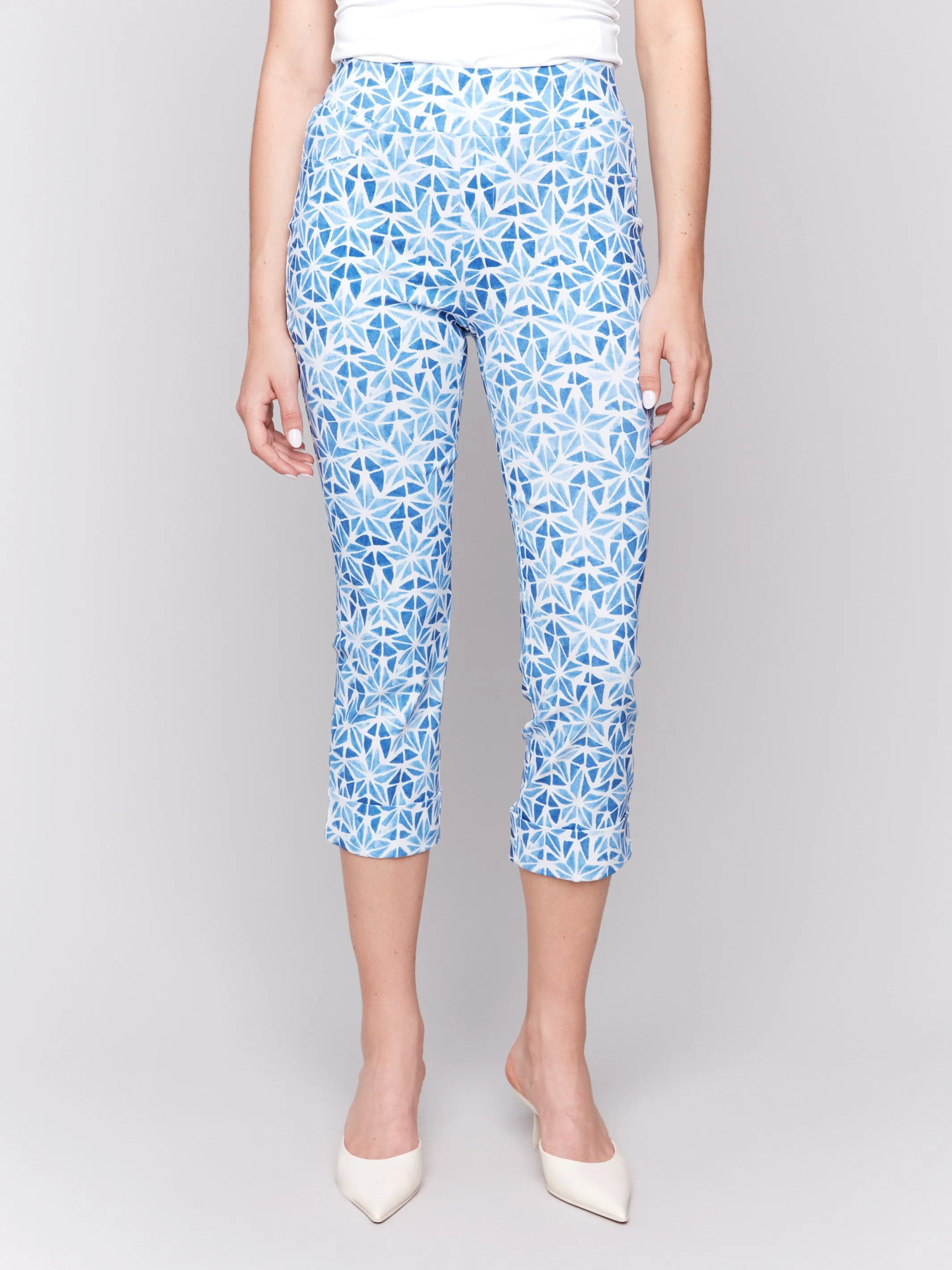 Printed Stretch Pull-On Capri Pants - Stars sold by Charlie B product image thumbnail 2