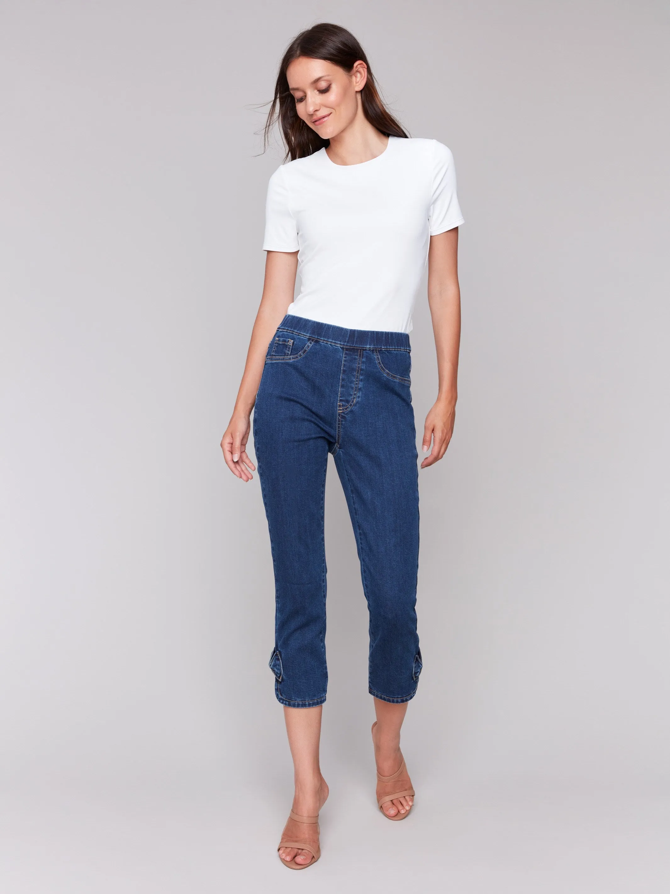 Pull-On Jeans with Bow Detail - Indigo sold by Charlie B product image thumbnail 5
