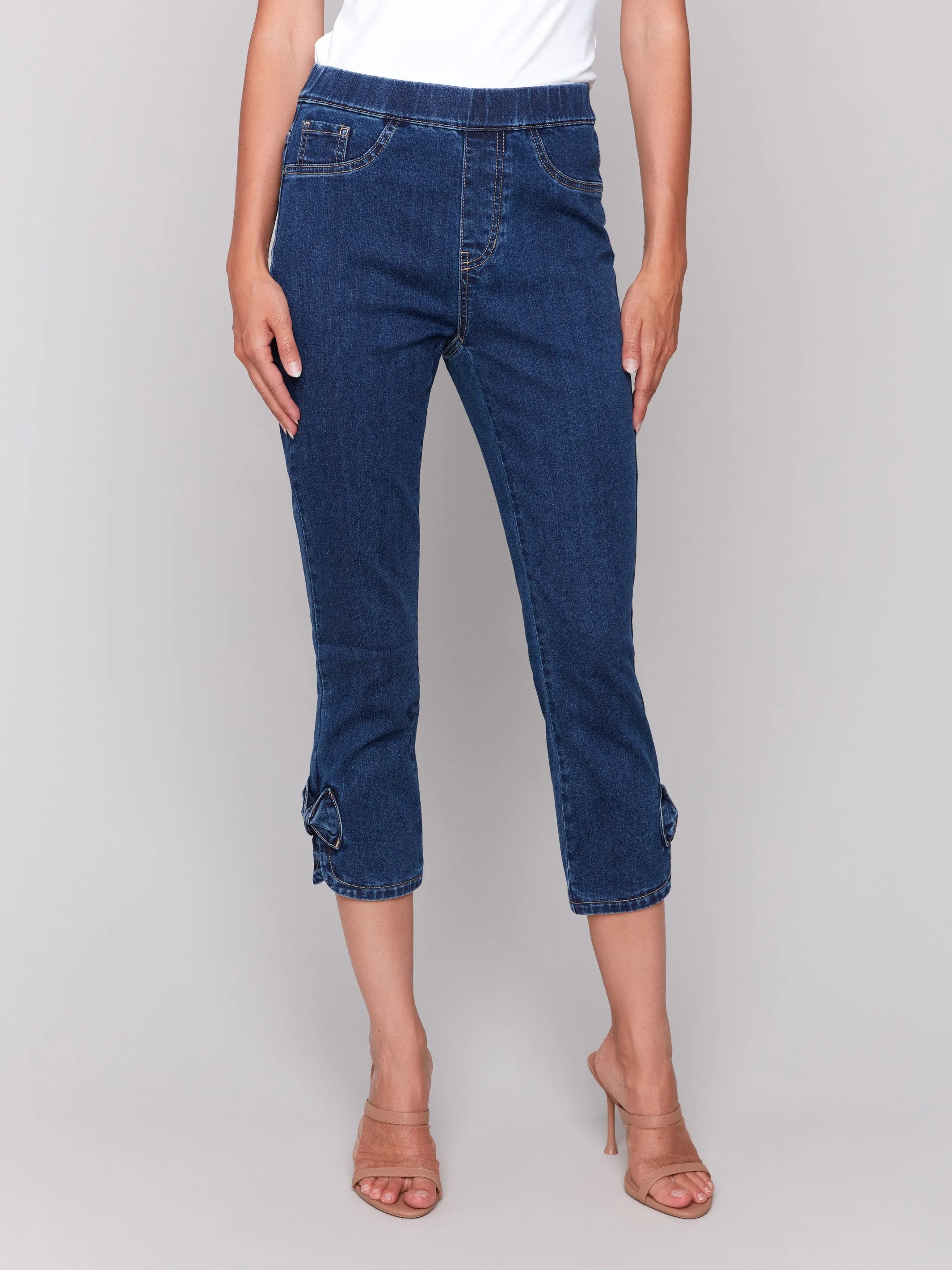 Pull-On Jeans with Bow Detail - Indigo sold by Charlie B product image thumbnail 2