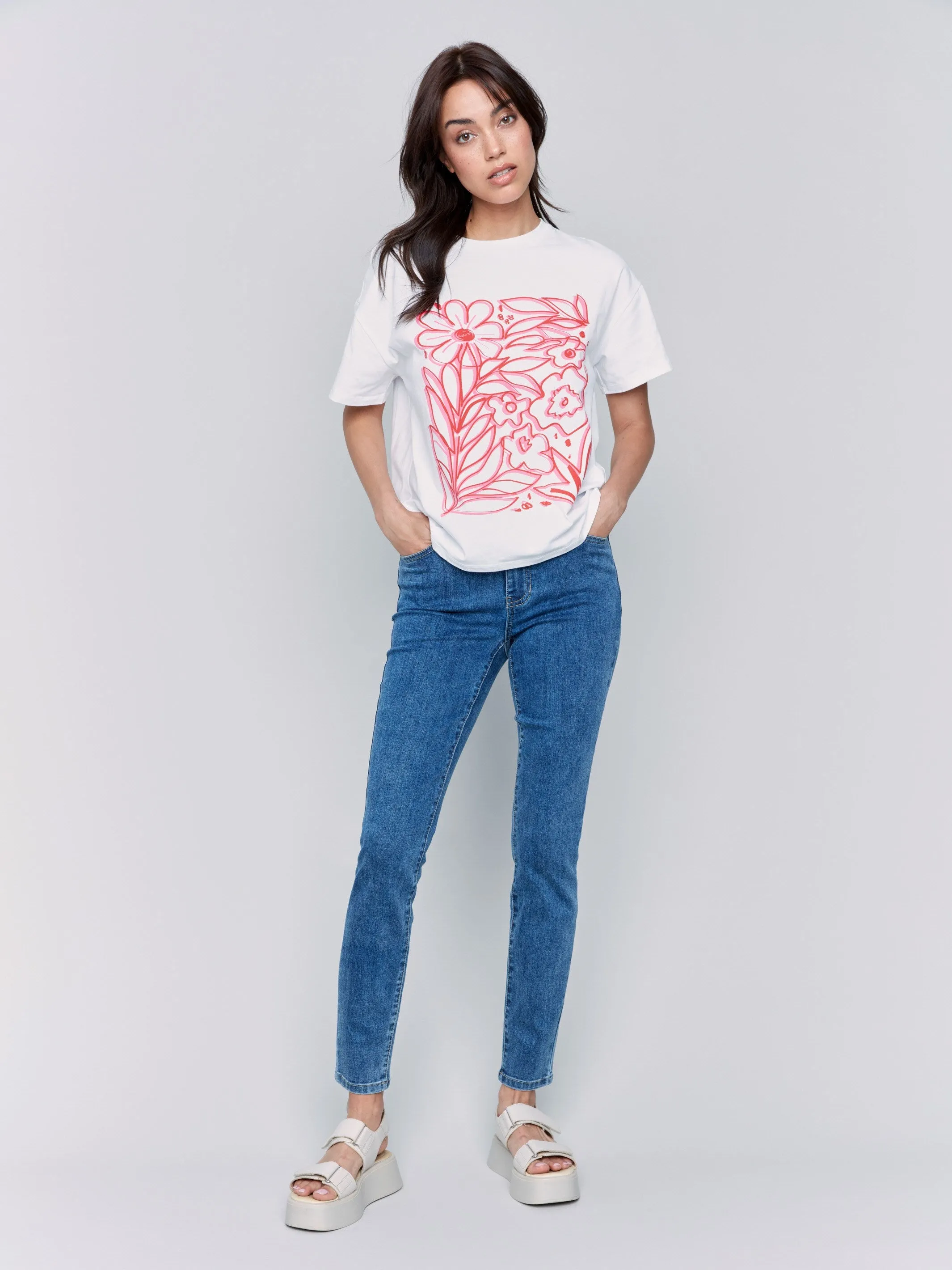 Loose Fit Graphic T-Shirt - White sold by Charlie B product image thumbnail 5