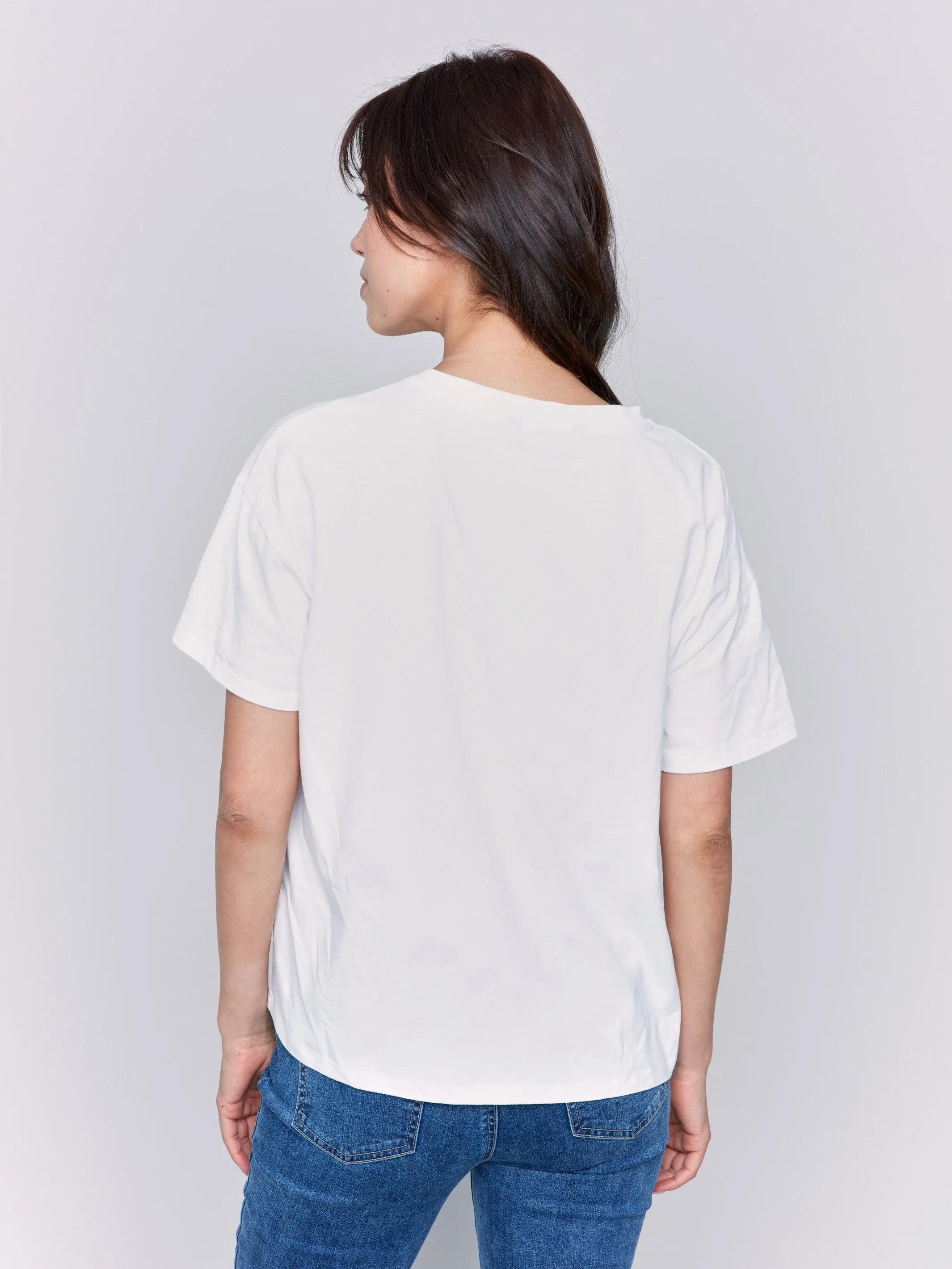 Loose Fit Graphic T-Shirt - White sold by Charlie B product image thumbnail 3