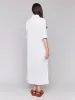 Eyelet Embroidery Cotton-Linen Tunic Dress - White sold by Charlie B