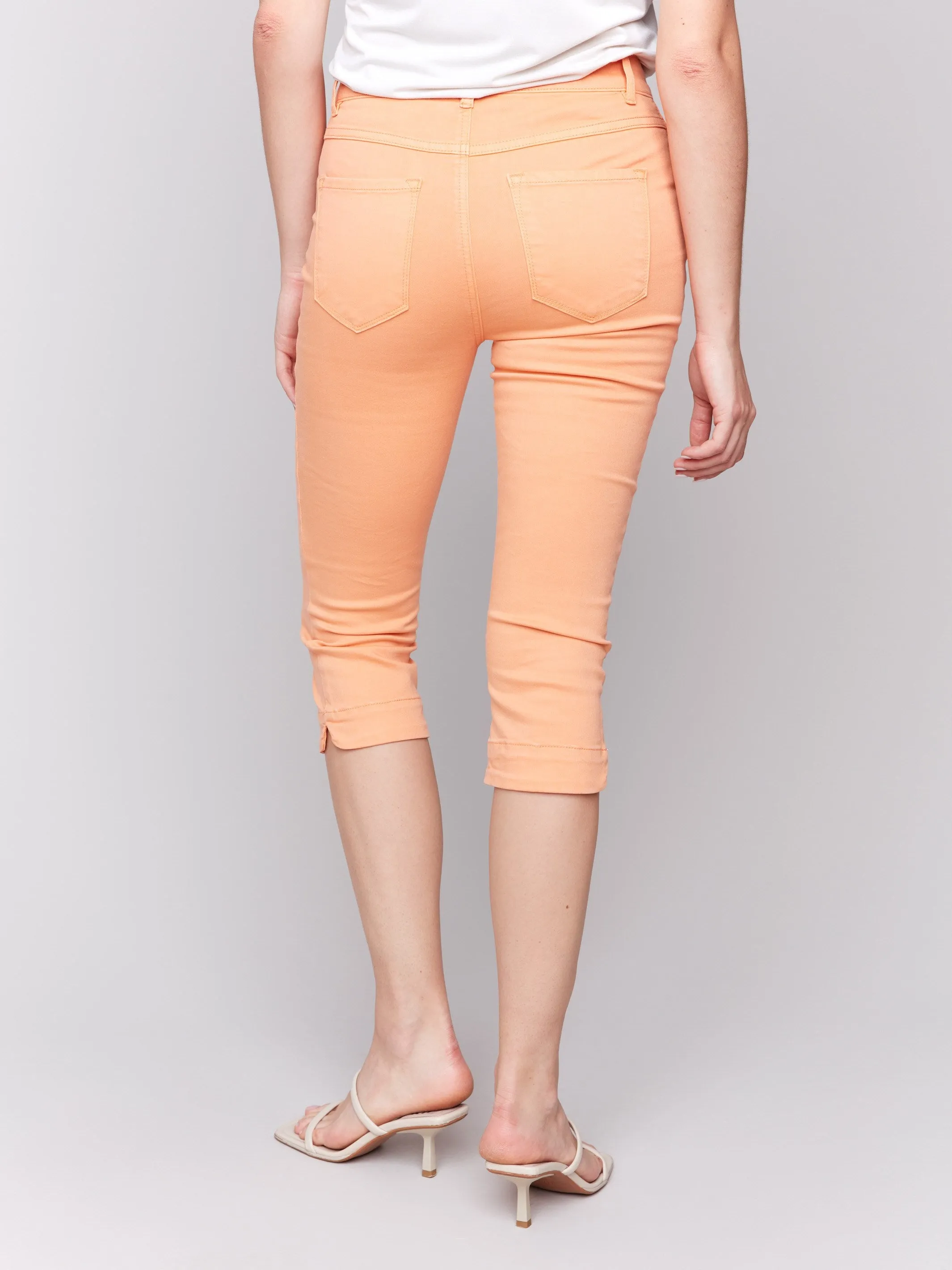 Knee High Capri Twill Pants - Papaya sold by Charlie B product image thumbnail 4