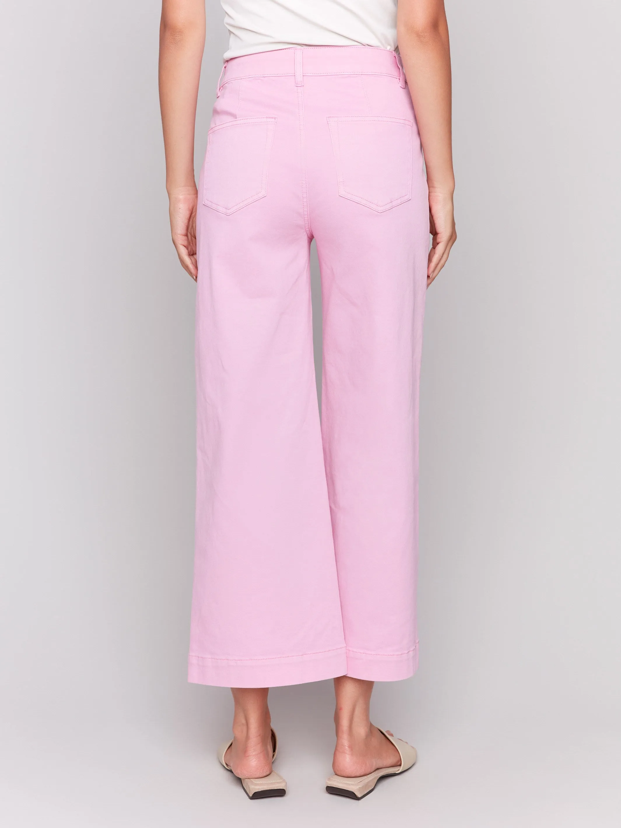 Patch Pocket Flare Twill Pants - Begonia sold by Charlie B product image thumbnail 5
