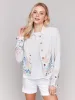 Printed Linen Blend Jacket - Supernova sold by Charlie B