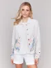 Printed Linen Blend Jacket - Supernova sold by Charlie B