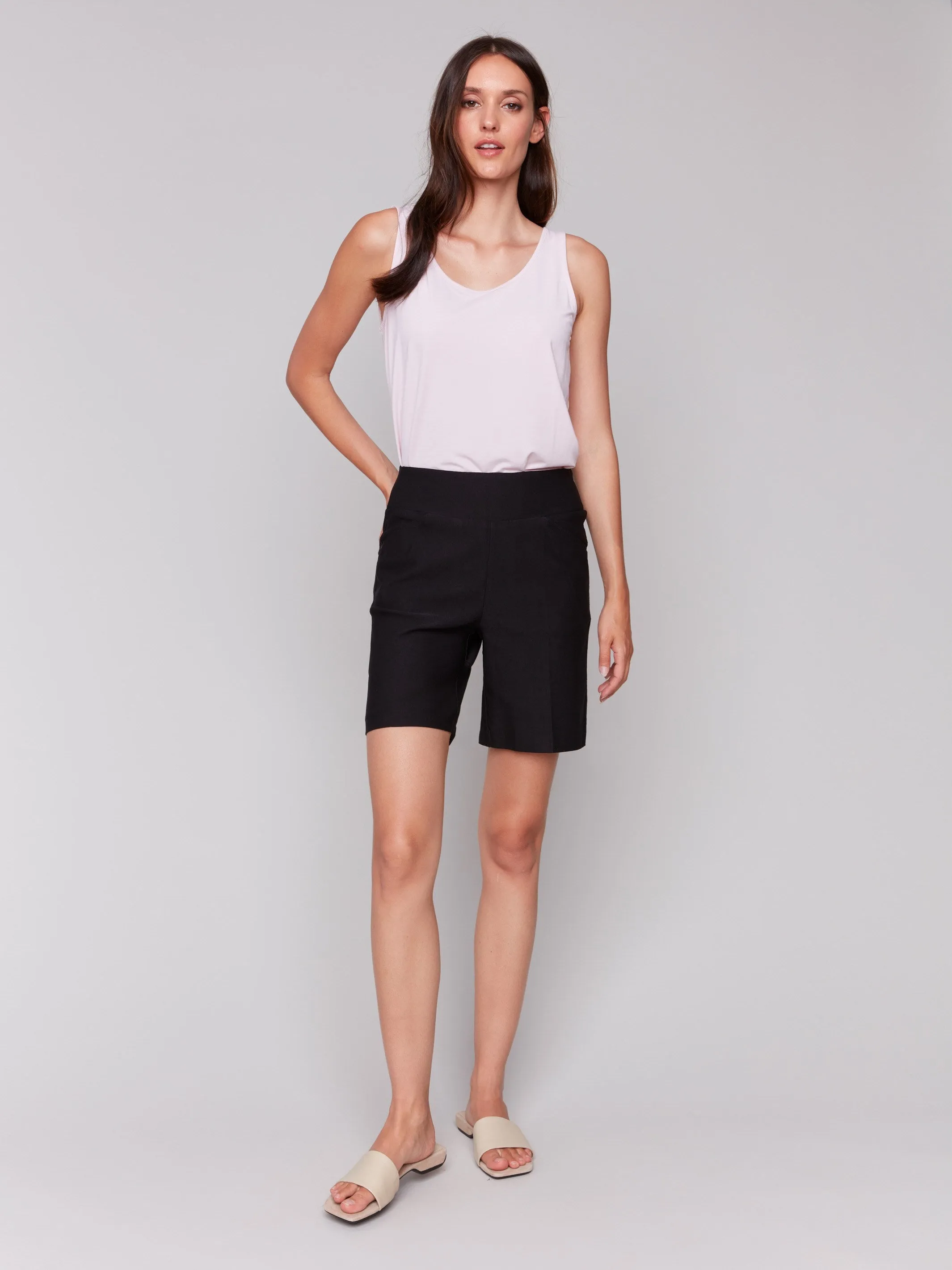 Pull-On Stretch Shorts - Black sold by Charlie B product image thumbnail 5