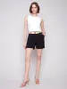 Cuffed Shorts with Belt - Black sold by Charlie B