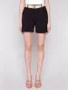 Cuffed Shorts with Belt - Black sold by Charlie B