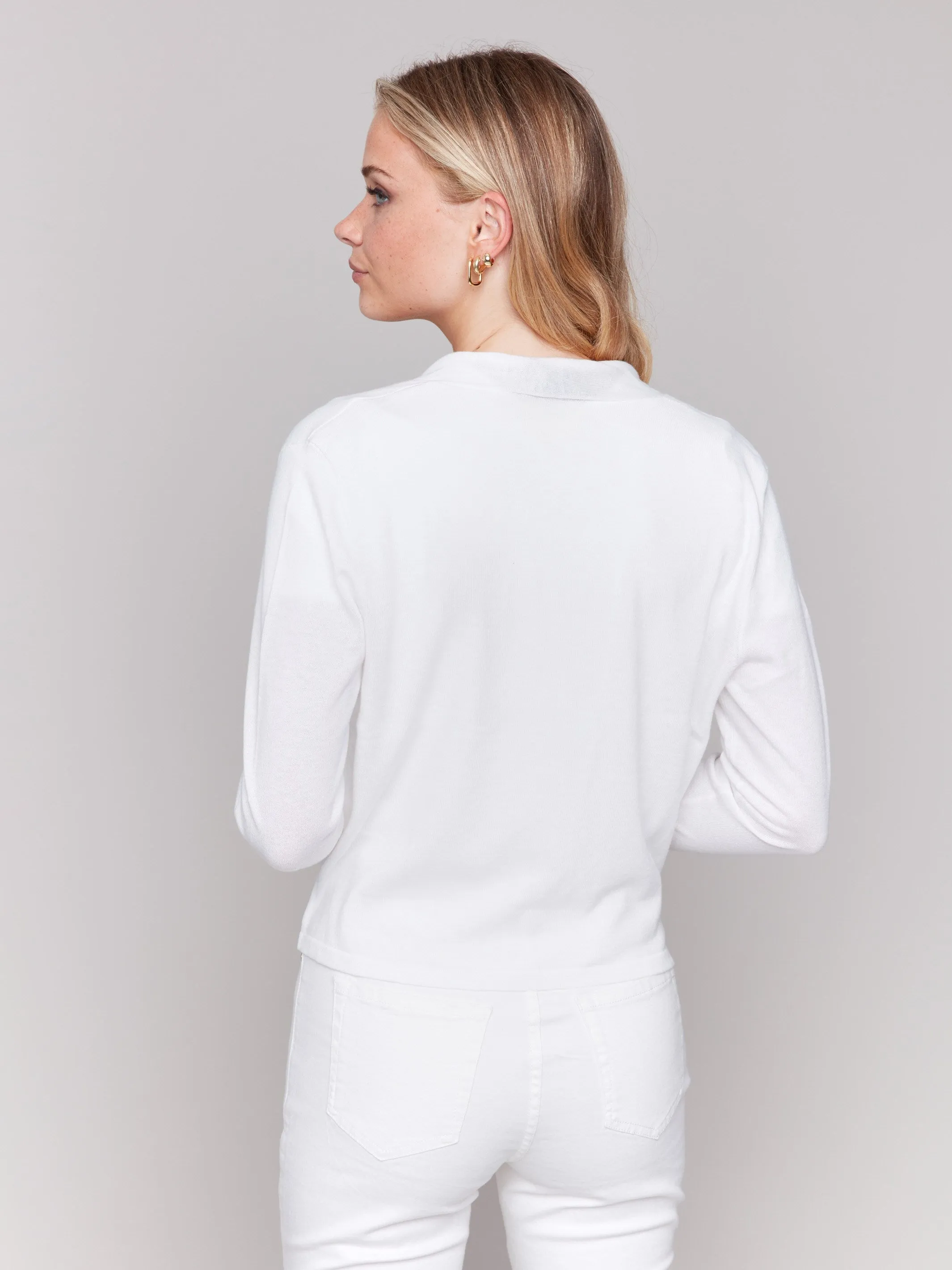 Tie Front Bolero - White sold by Charlie B product image thumbnail 3
