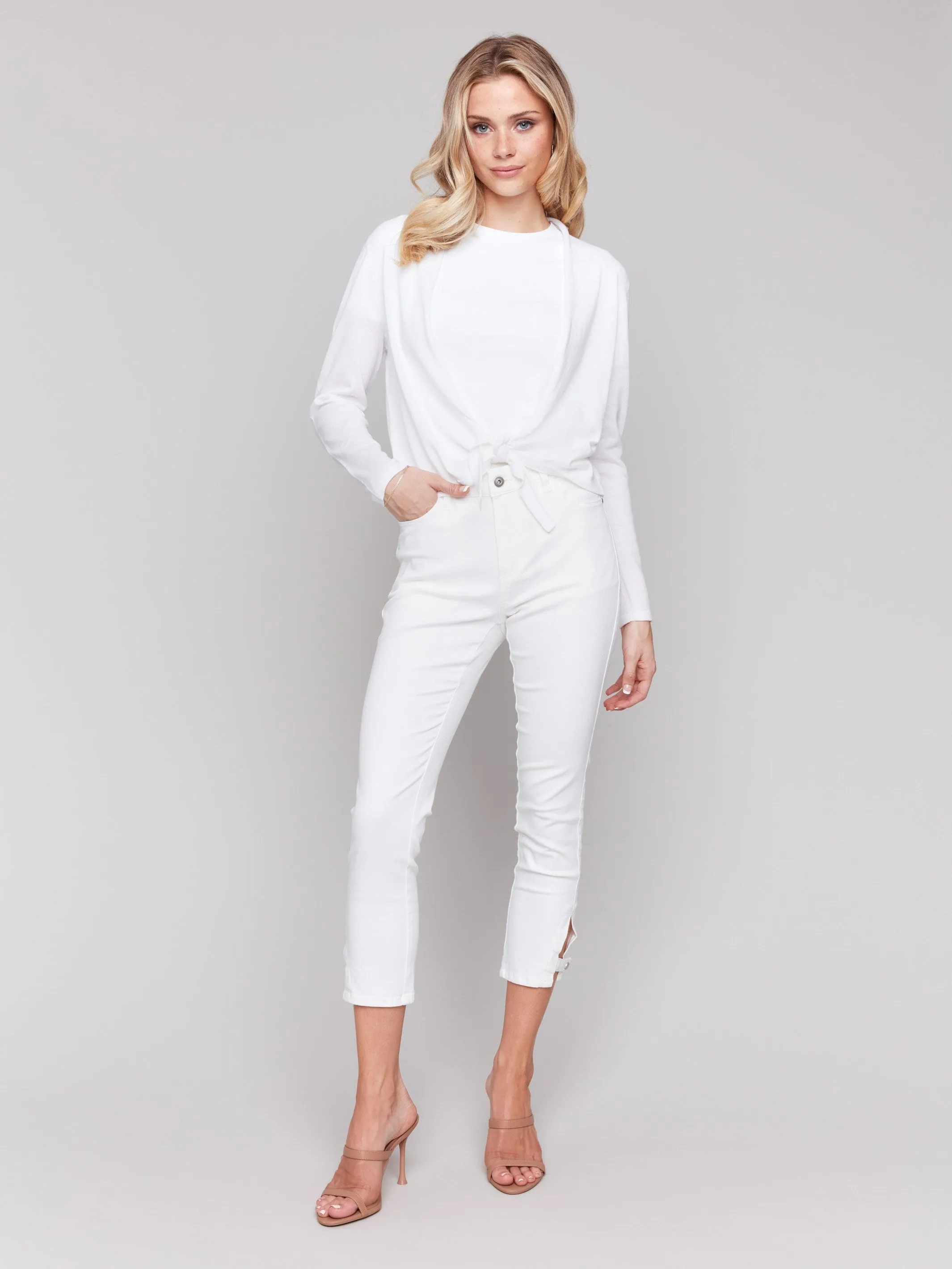 Tie Front Bolero - White sold by Charlie B product image thumbnail 2