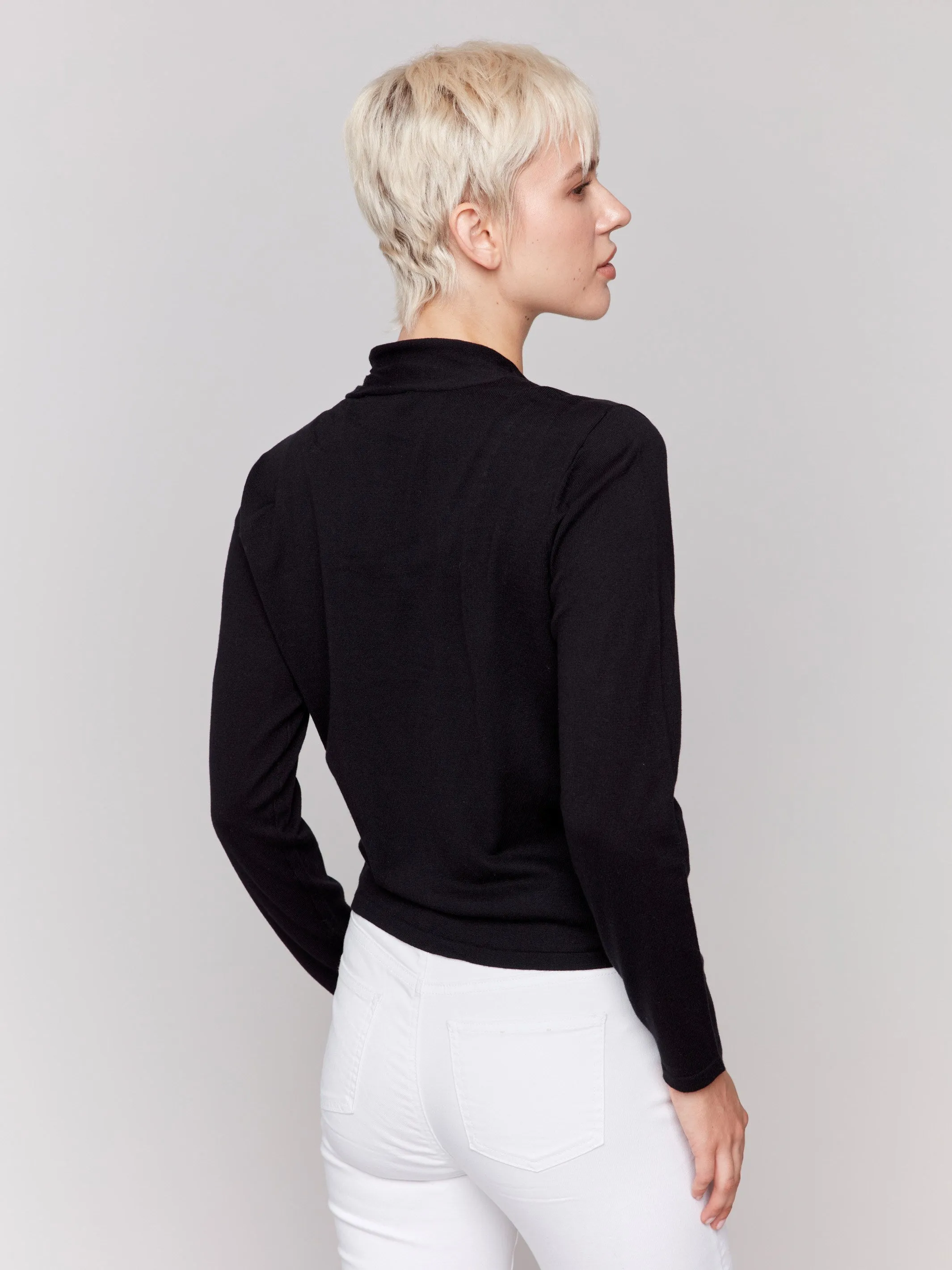 Tie Front Bolero - Black sold by Charlie B product image thumbnail 3