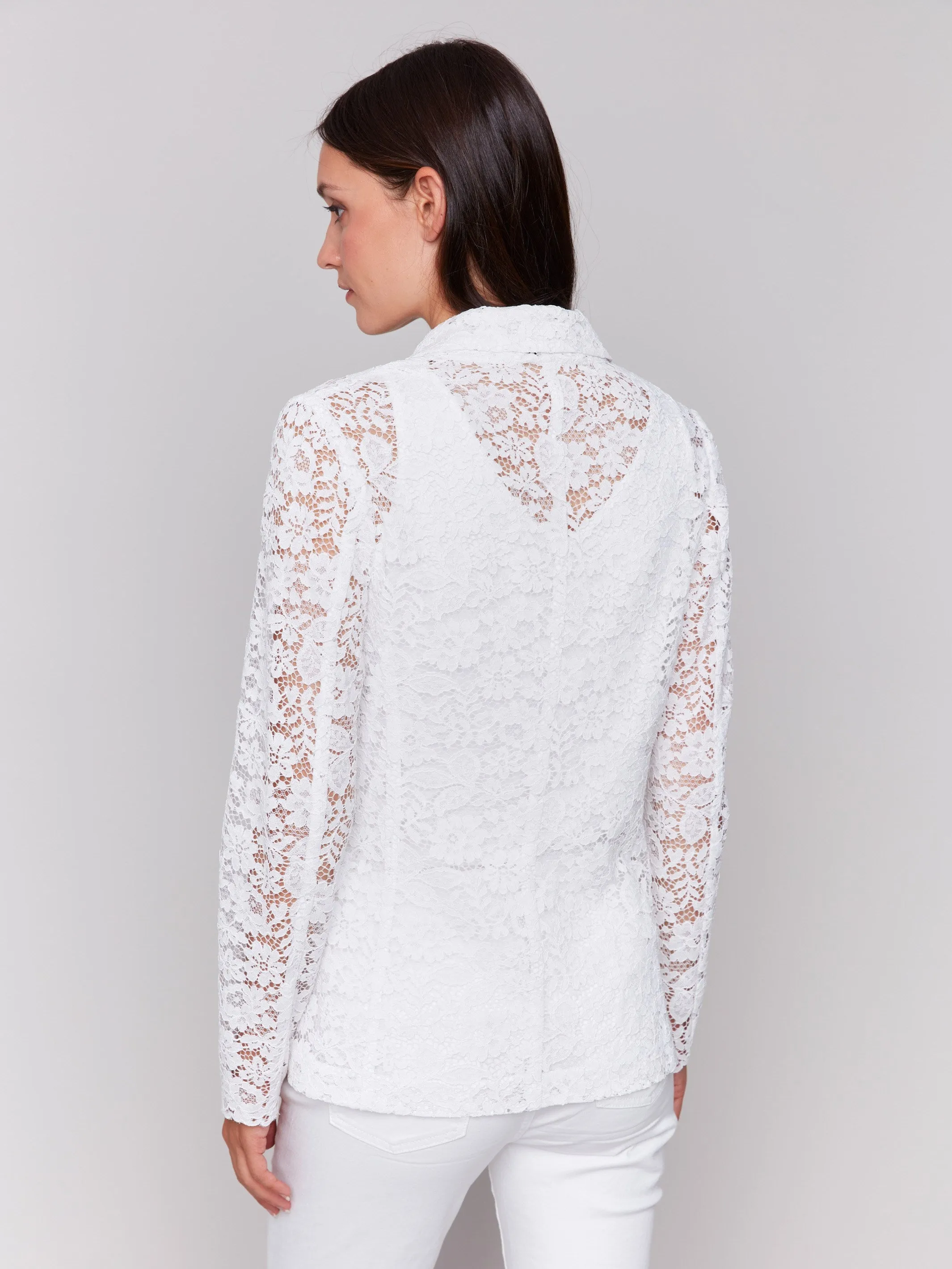 Lace Blazer - White sold by Charlie B product image thumbnail 4