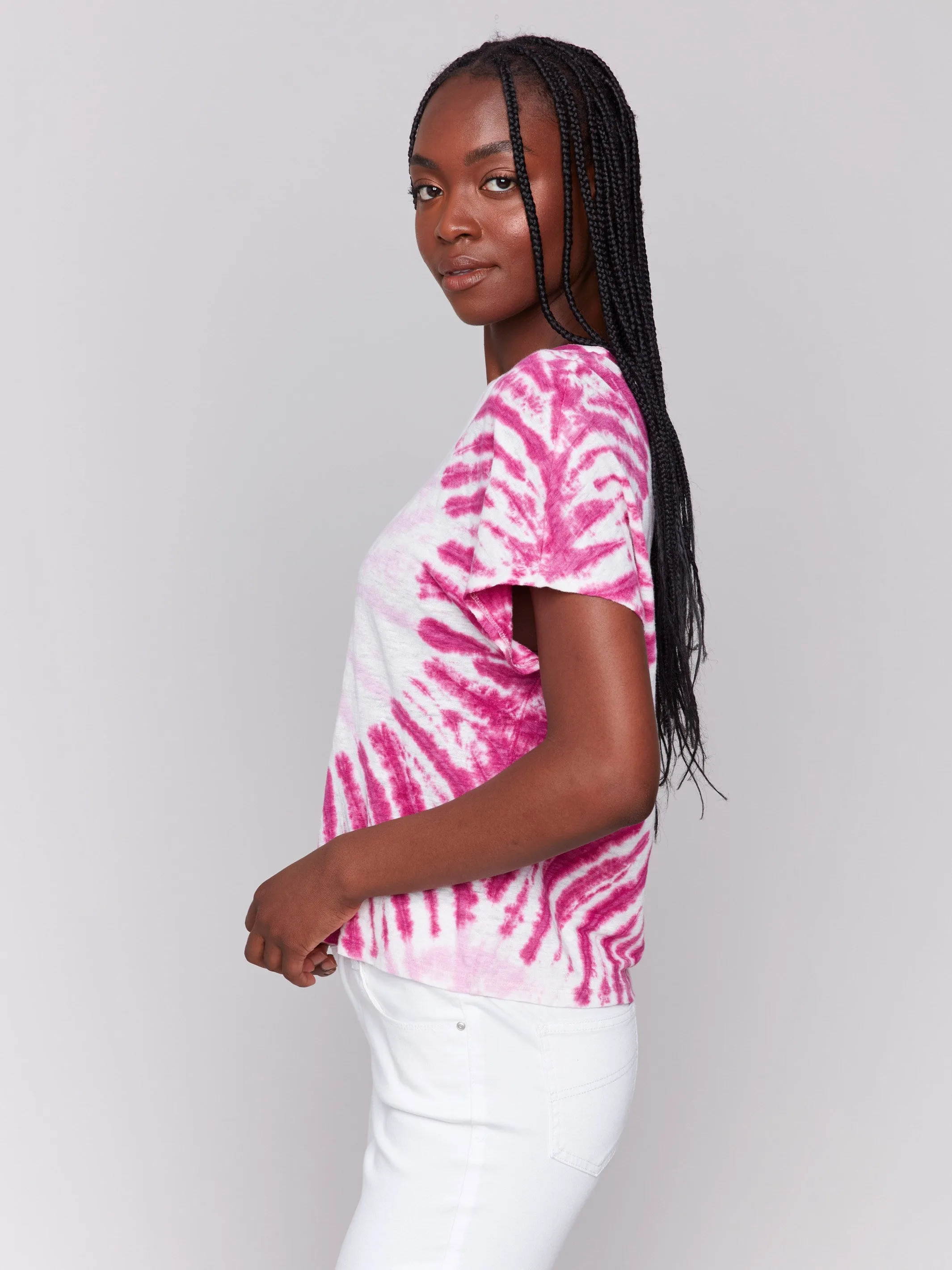 Tie-Dye Dolman Top - Circle sold by Charlie B product image thumbnail 3