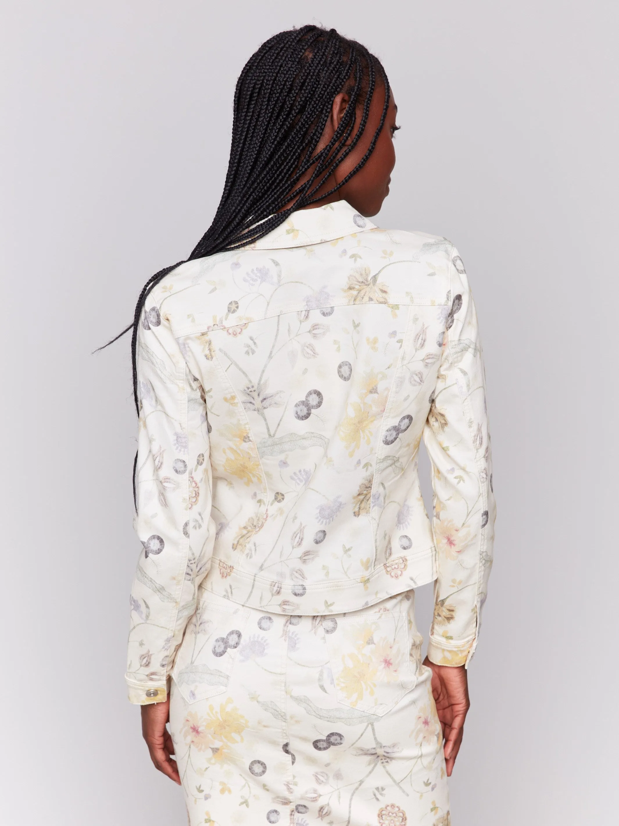 Printed Stretch Twill Jacket - Garden sold by Charlie B product image thumbnail 4