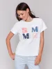 Cotton Graphic T-Shirt - White sold by Charlie B