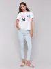 Cotton Graphic T-Shirt - White sold by Charlie B